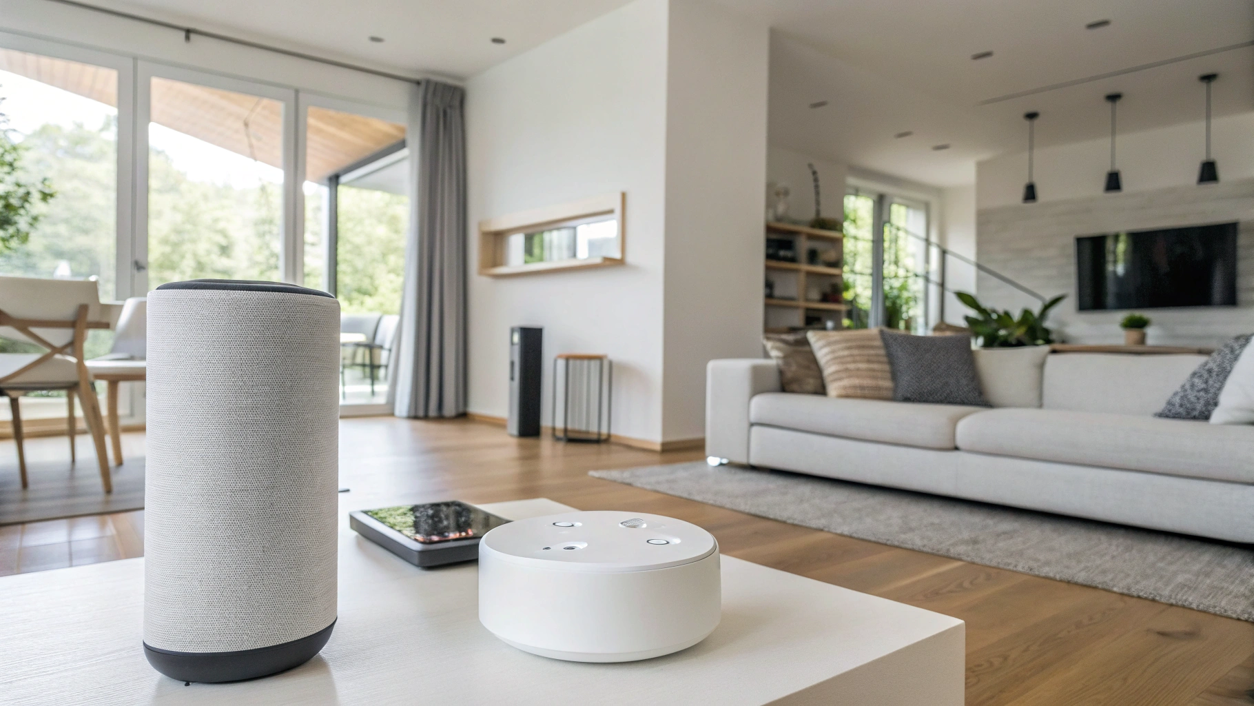 Схема умного дома с Thread и ролью колонки как Border Router