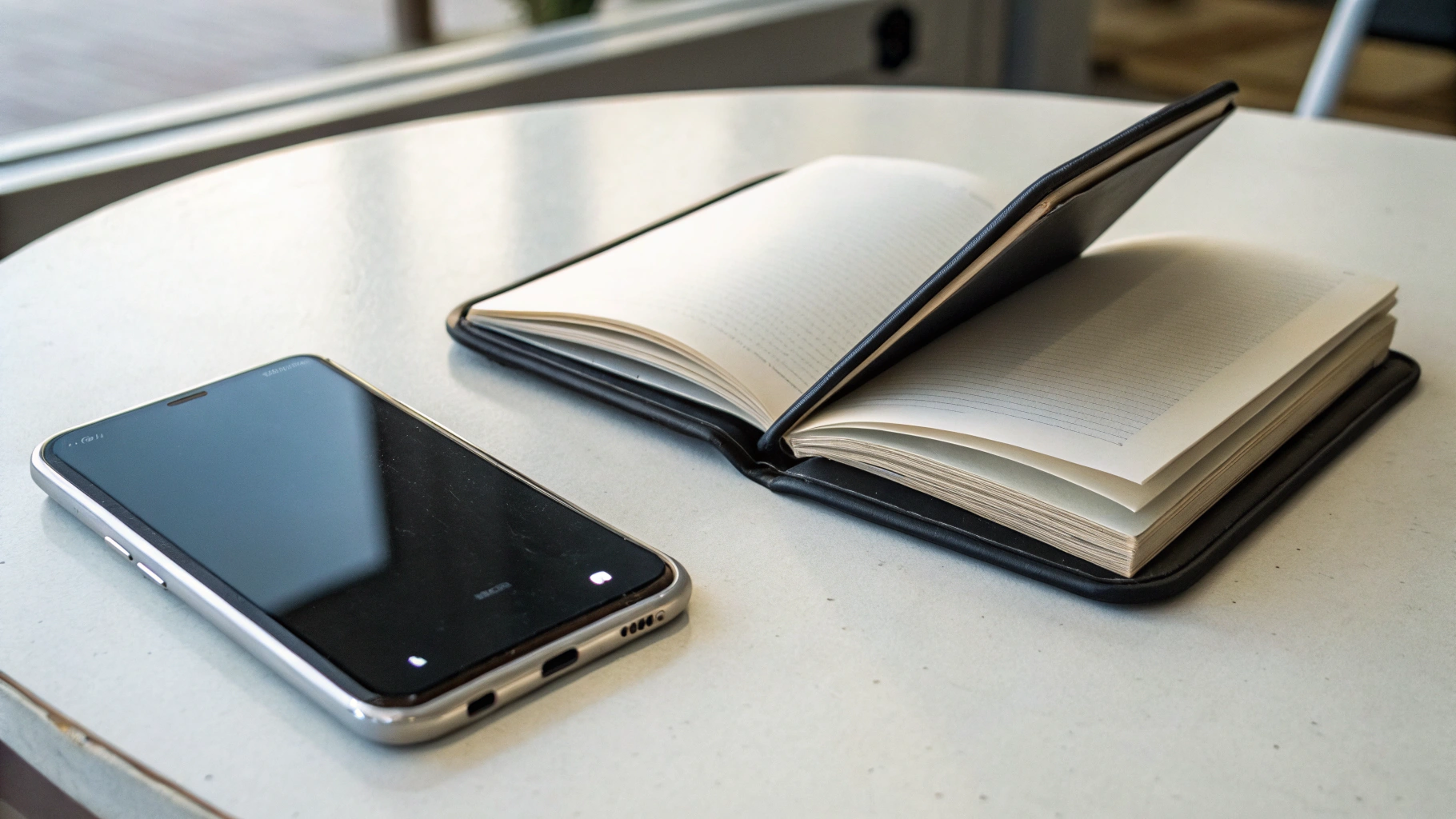 Сравнение обычного смартфона и складного устройства в формате книги