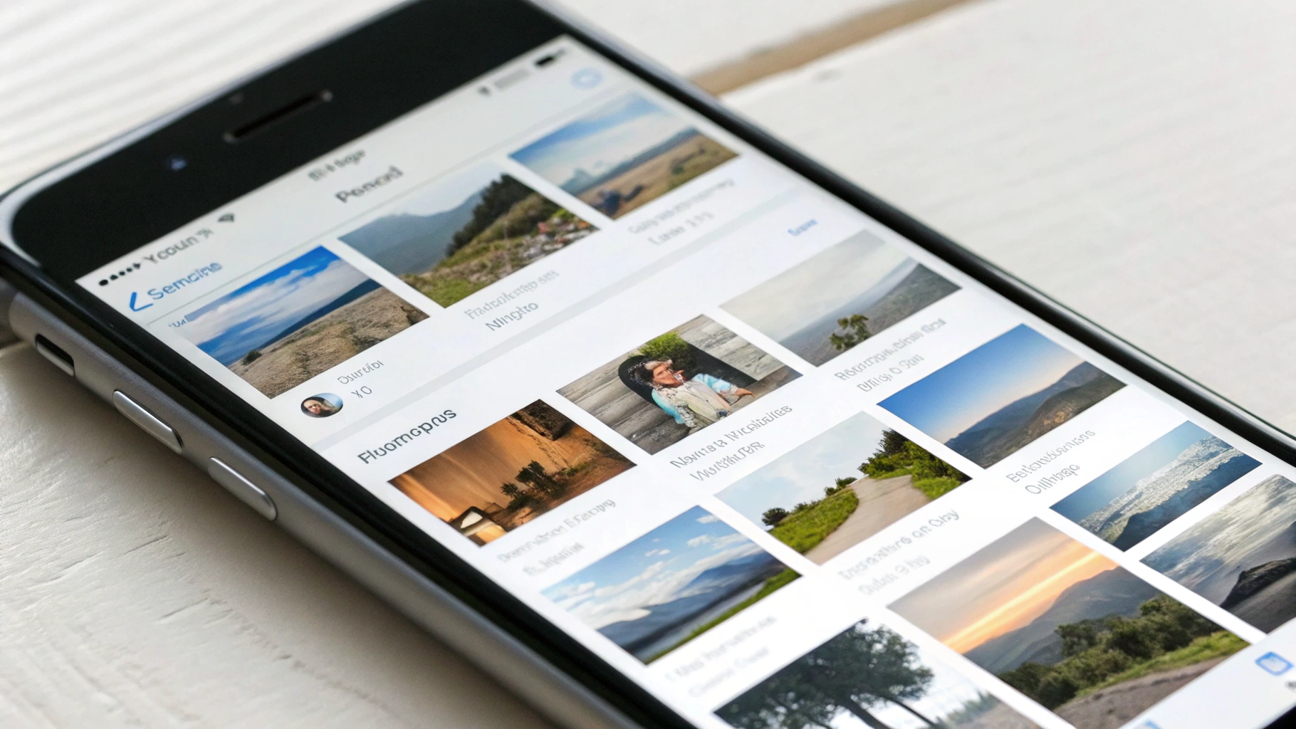 Экран iPhone с фотографиями и файлами в iCloud после переноса с Android
