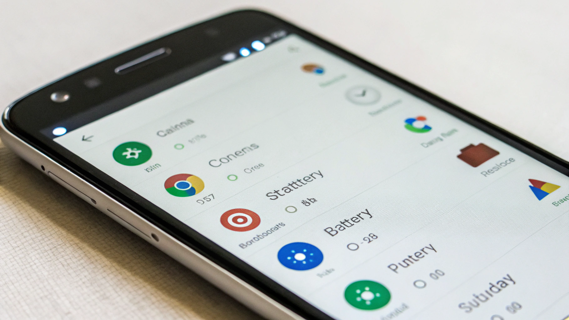 Экран Android со статистикой использования батареи по приложениям