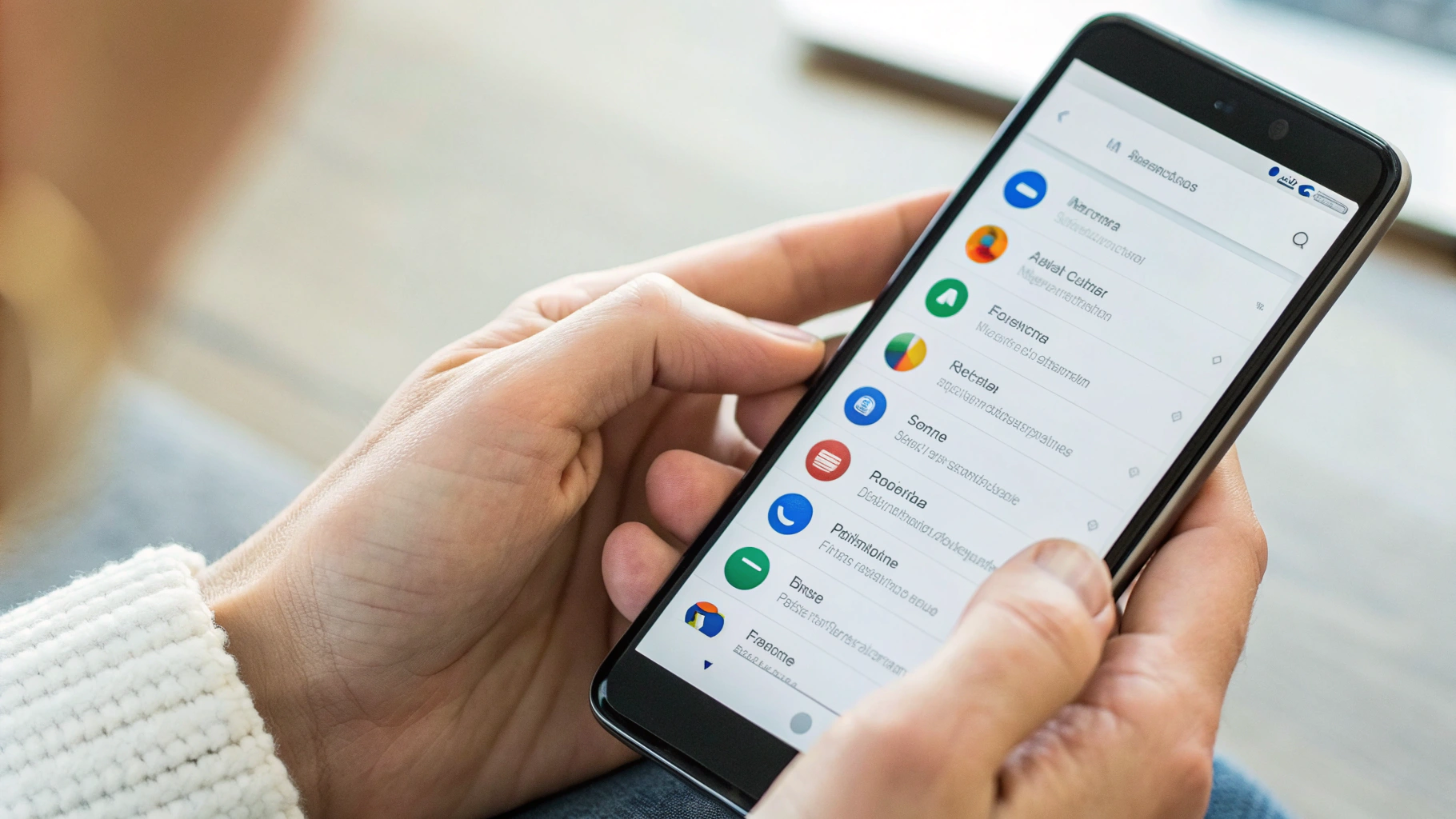 Пользователь отключает лишние уведомления приложений на Android