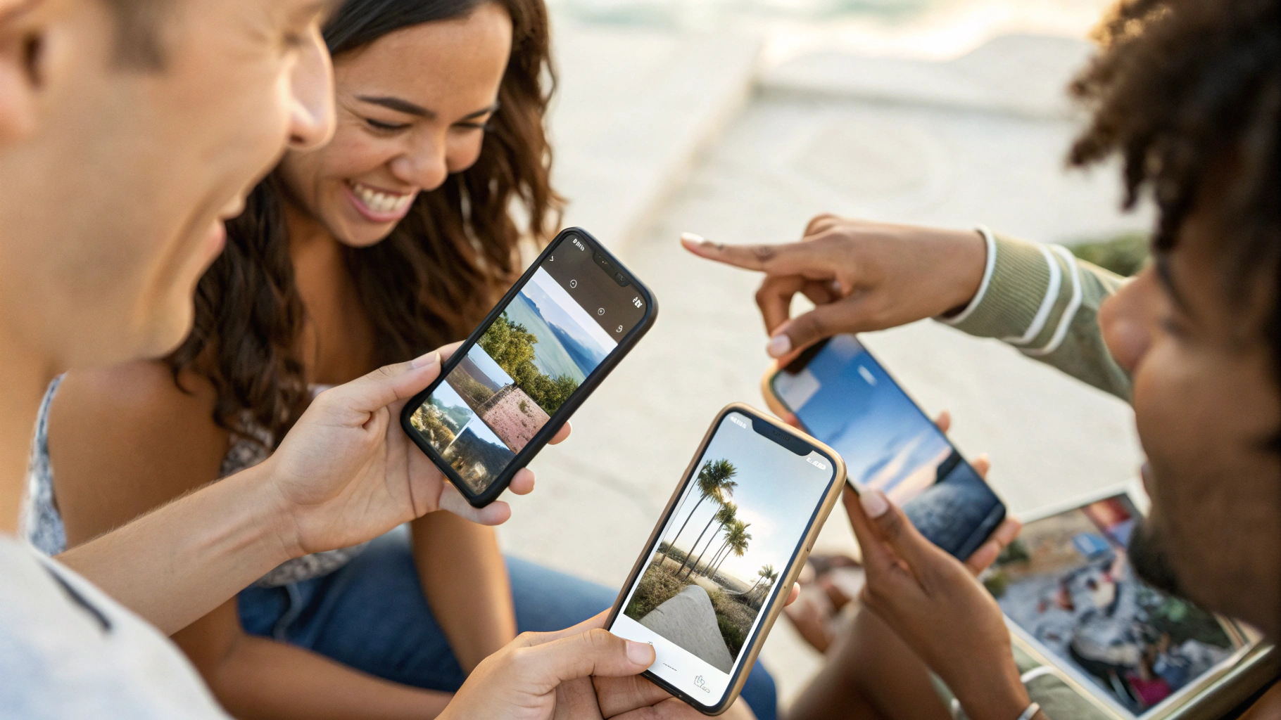 Члены семьи объединяют фотографии из разных телефонов в один облачный альбом