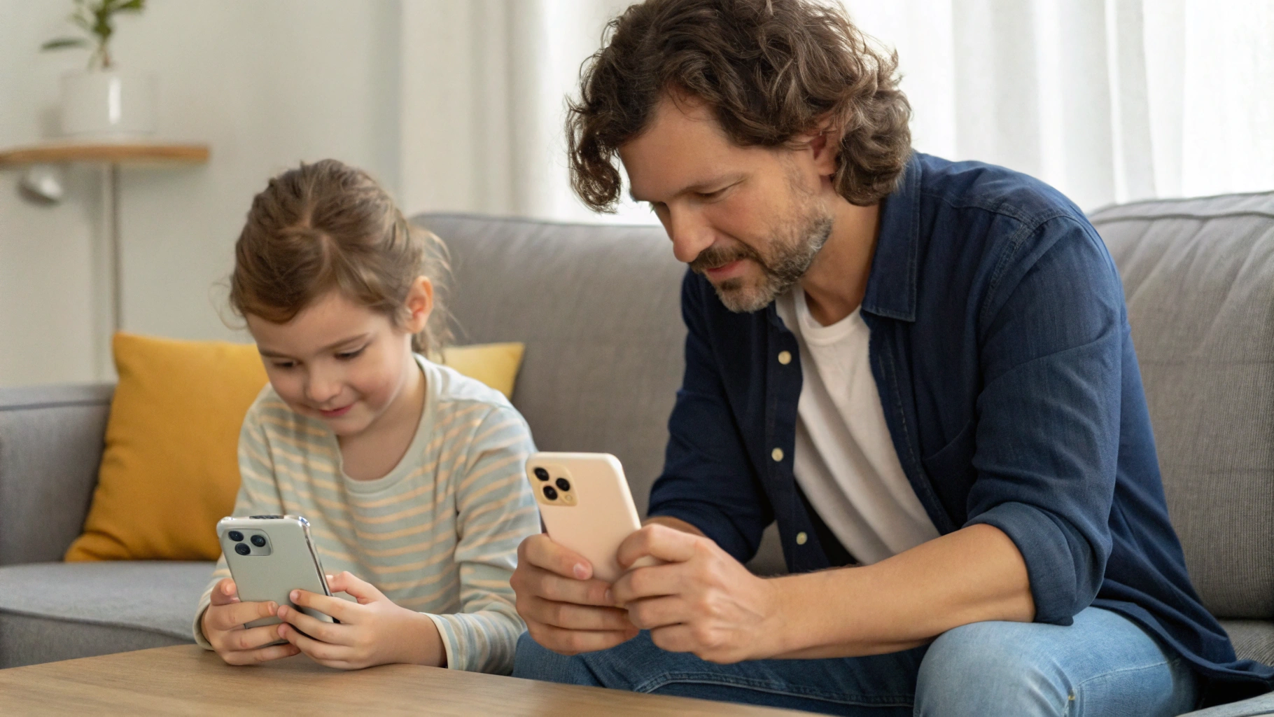 Родитель и школьник вместе выбирают модель iPhone для учёбы