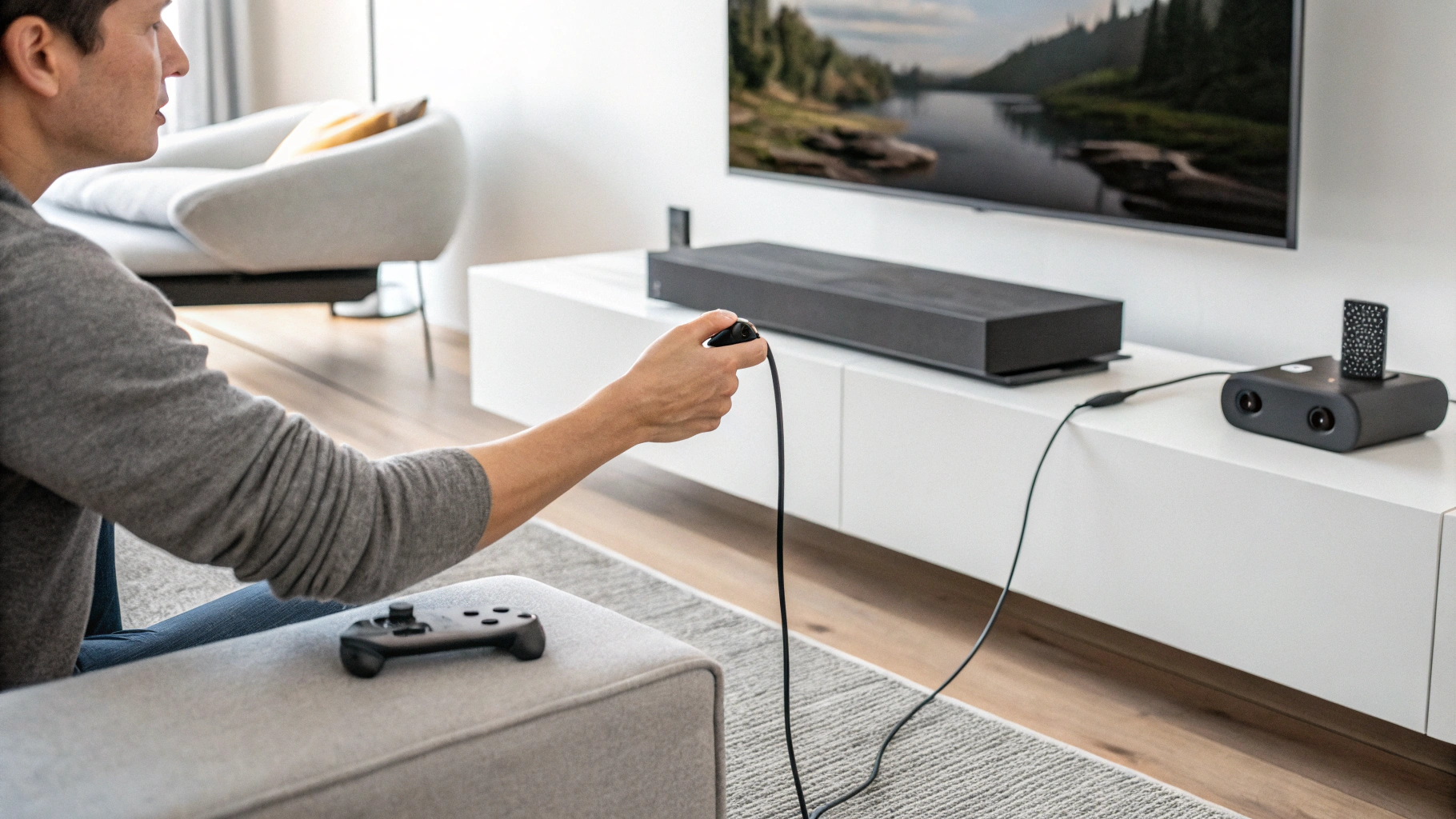 Подключение саундбара по HDMI eARC к телевизору с Apple TV и консолью