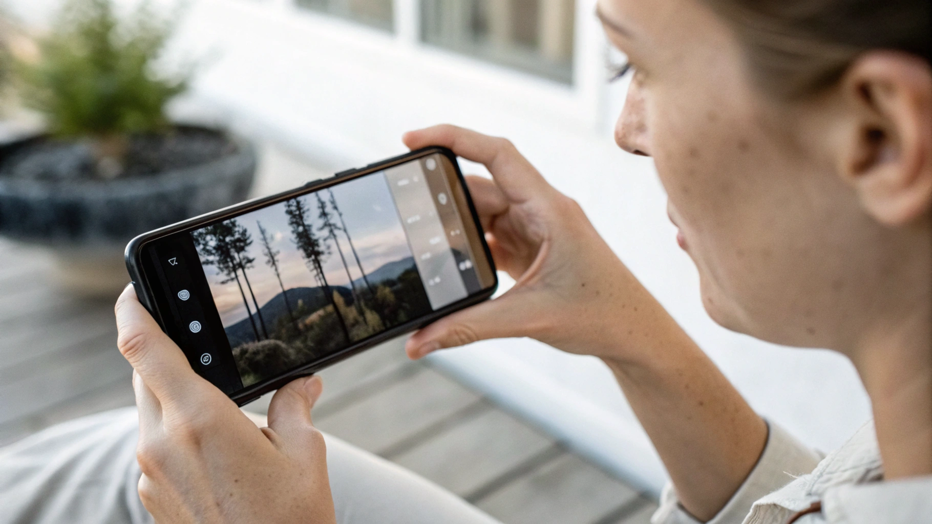 Обработка мобильной фотографии на Android-смартфоне в редакторе