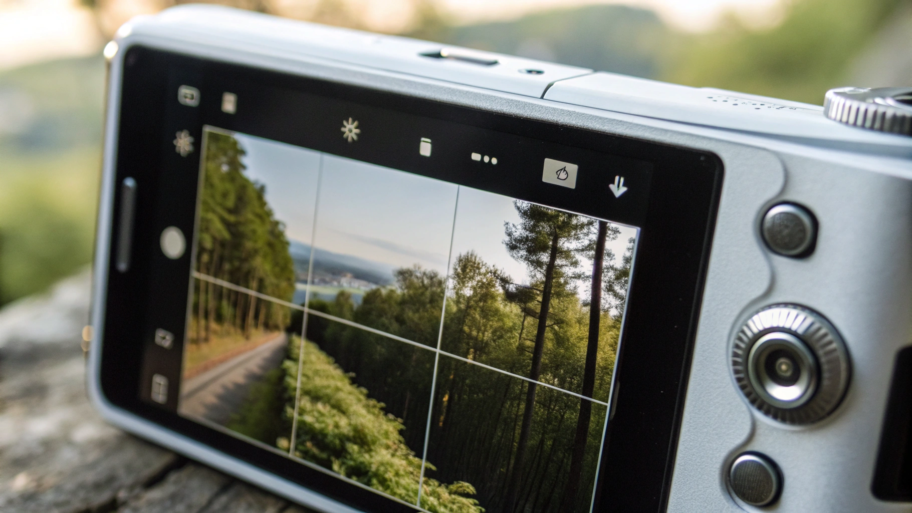 Интерфейс камеры Samsung Galaxy с ИИ-инструментами для быстрой обработки фото