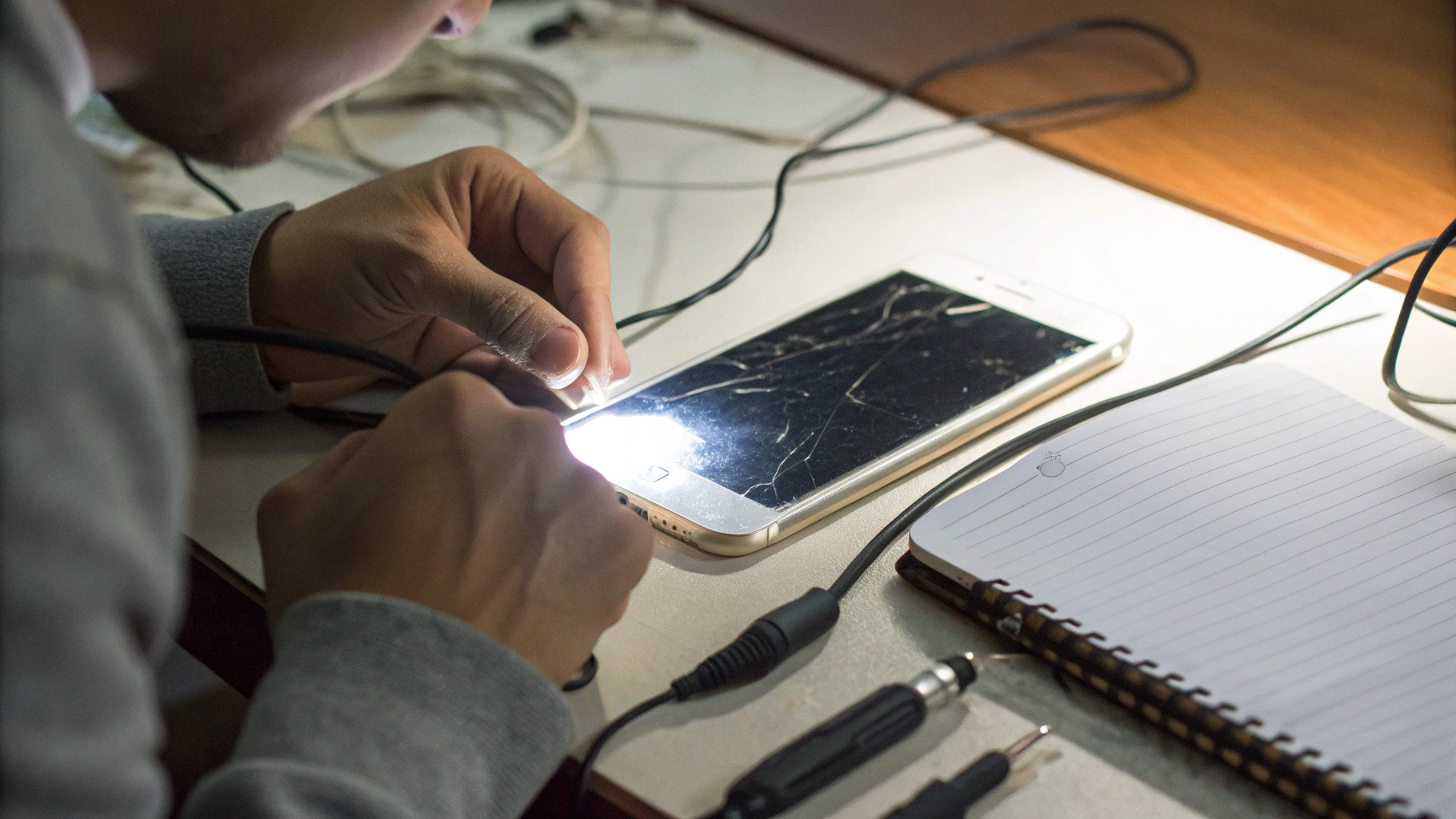 Проверка б/у iPhone на наличие царапин и повреждений корпуса