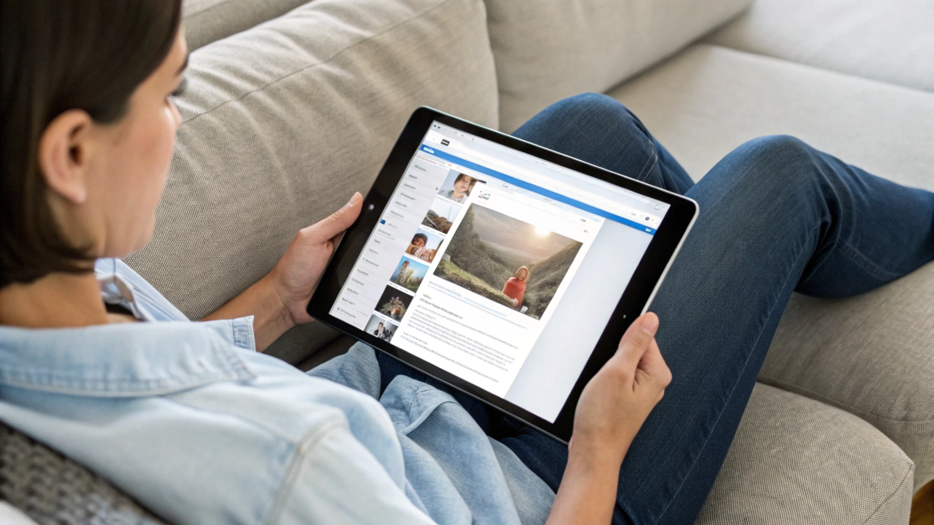 Использование обычного iPad с разделённым экраном на диване