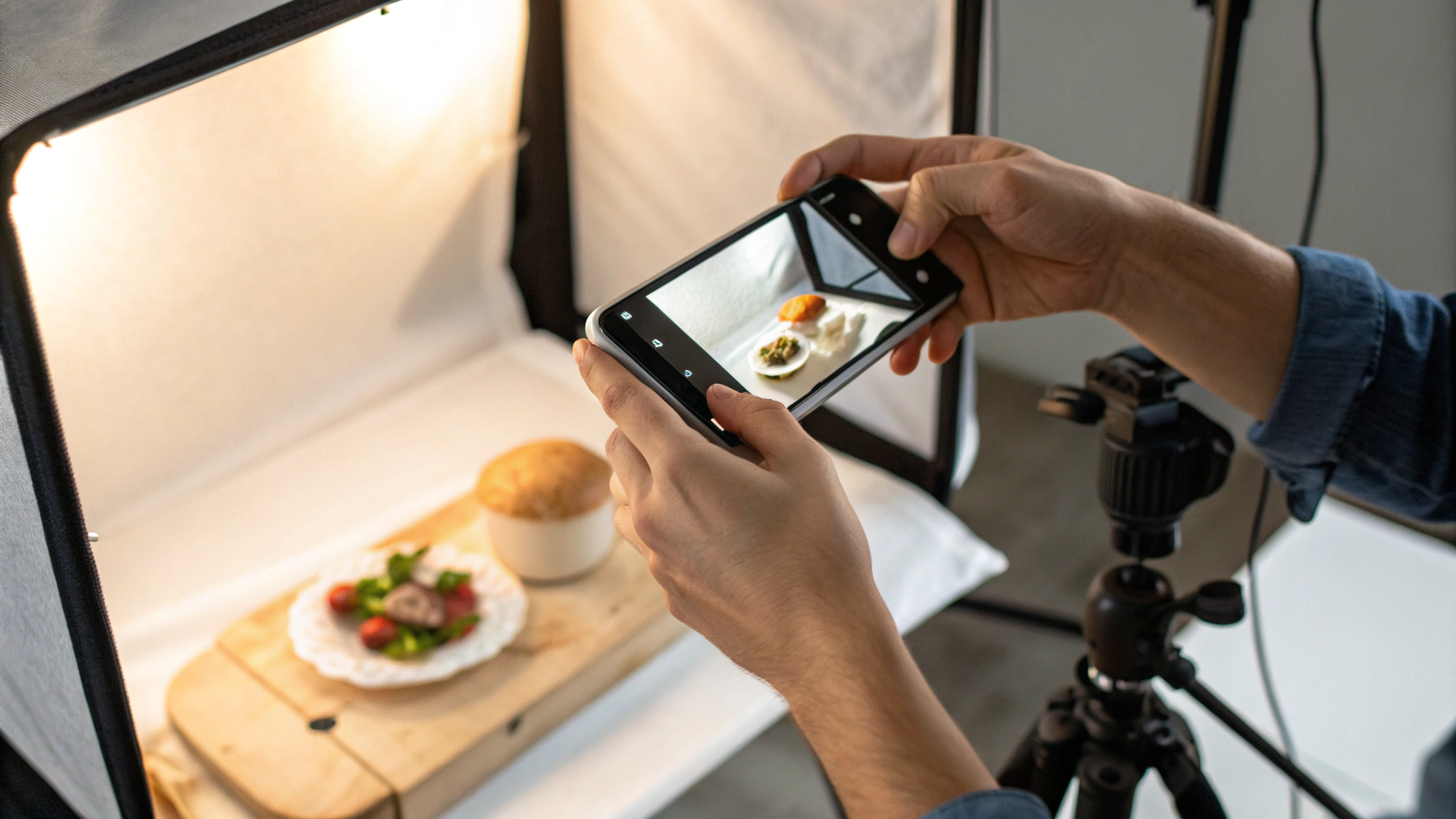 Самозанятый делает рабочие фото товаров на смартфон