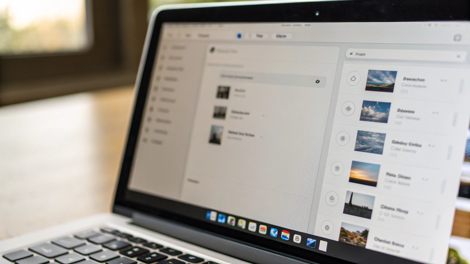 Веб-интерфейс NAS на ноутбуке с настройкой общей папки для семейных фото