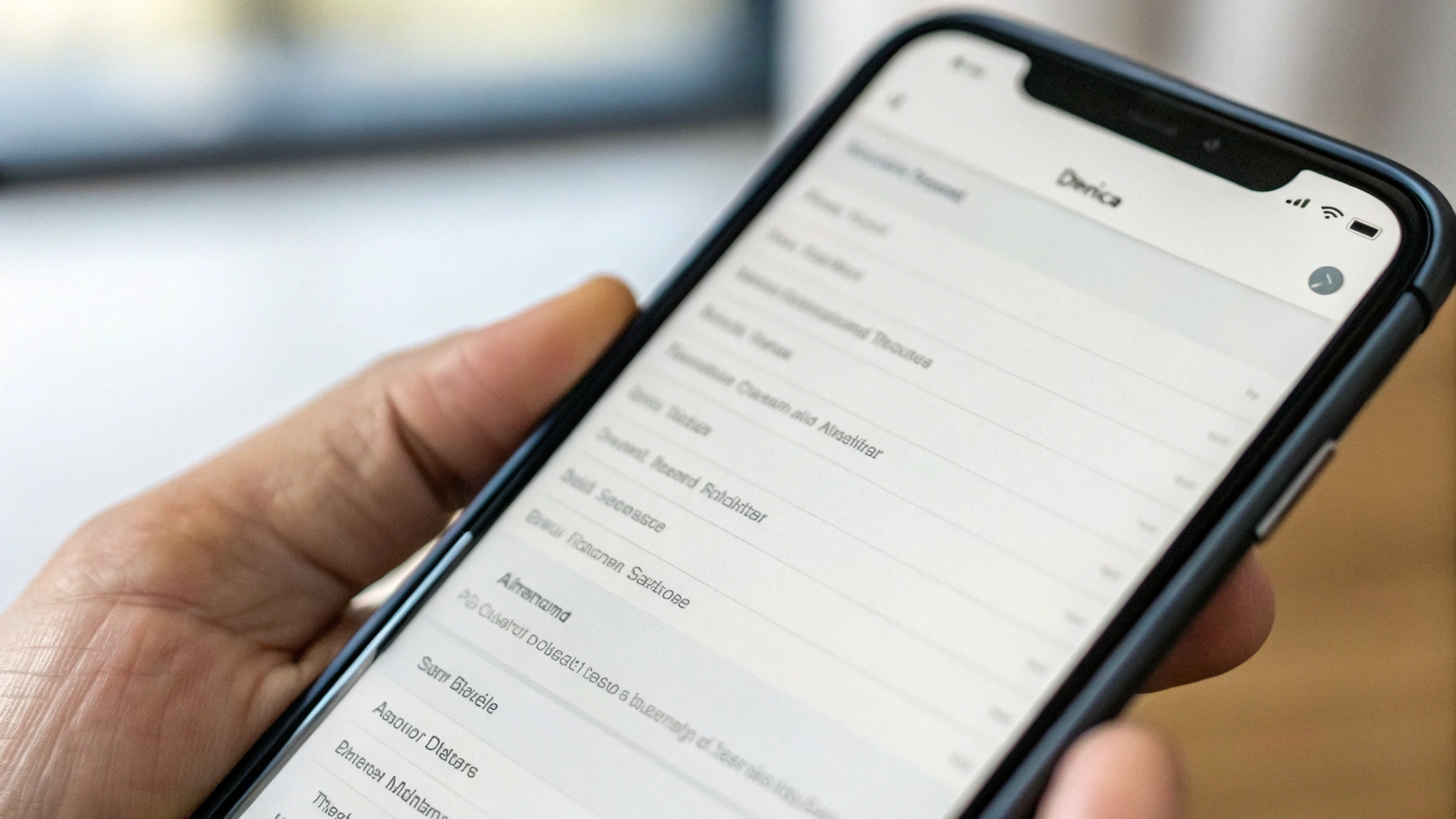 Заметка на смартфоне с карточкой устройства и данными по гарантии