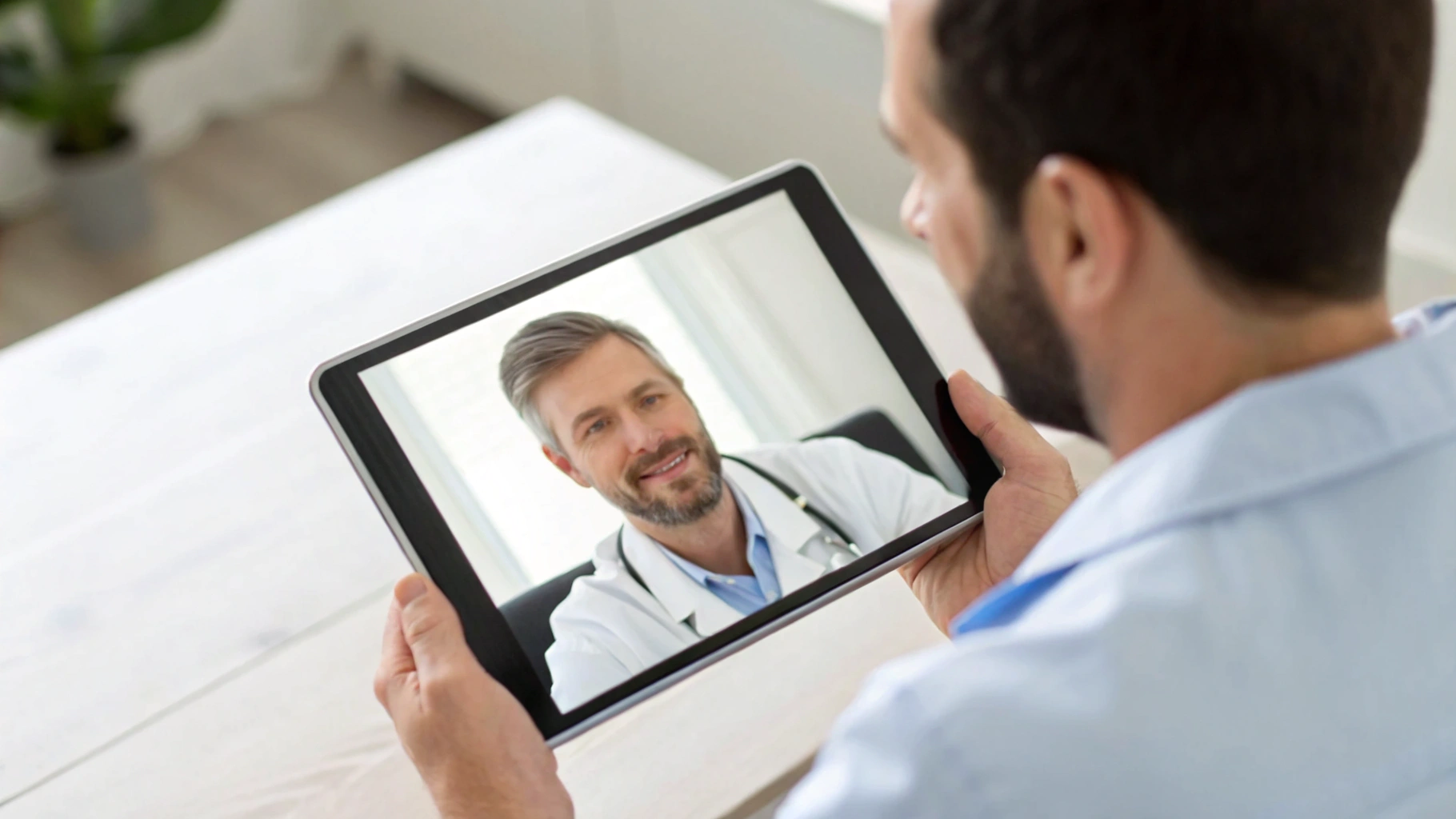 Онлайн консультация врача по видеосвязи на планшете с LTE