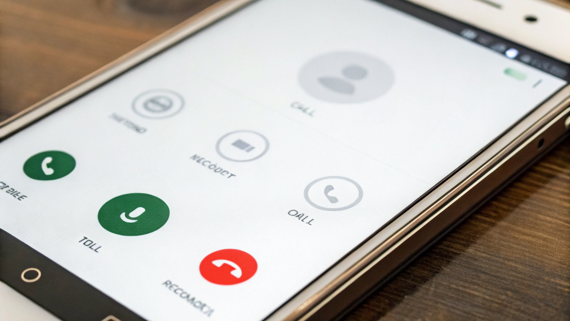 Экран Android‑смартфона с кнопкой записи звонка и списком недавних вызовов