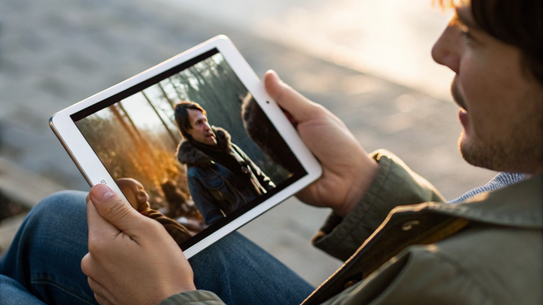 Проверка качества экрана iPad при просмотре фильма