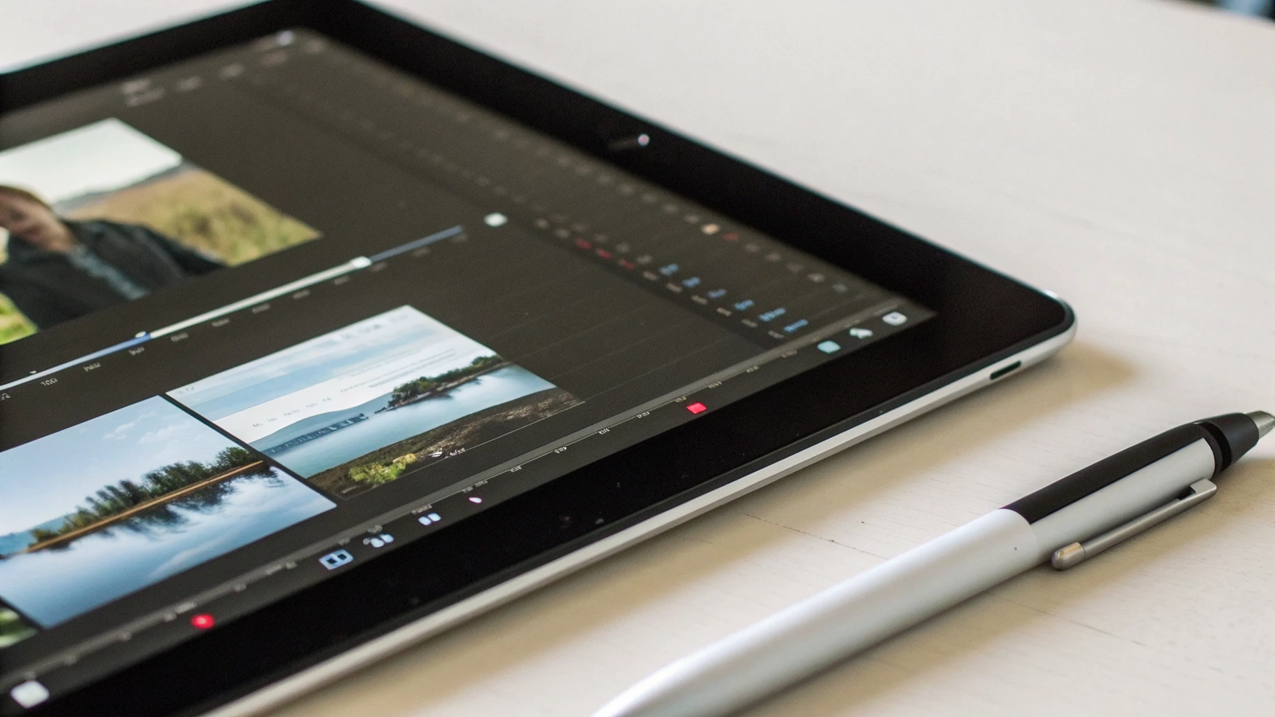 Работа с видео на iPad Air с помощью стилуса