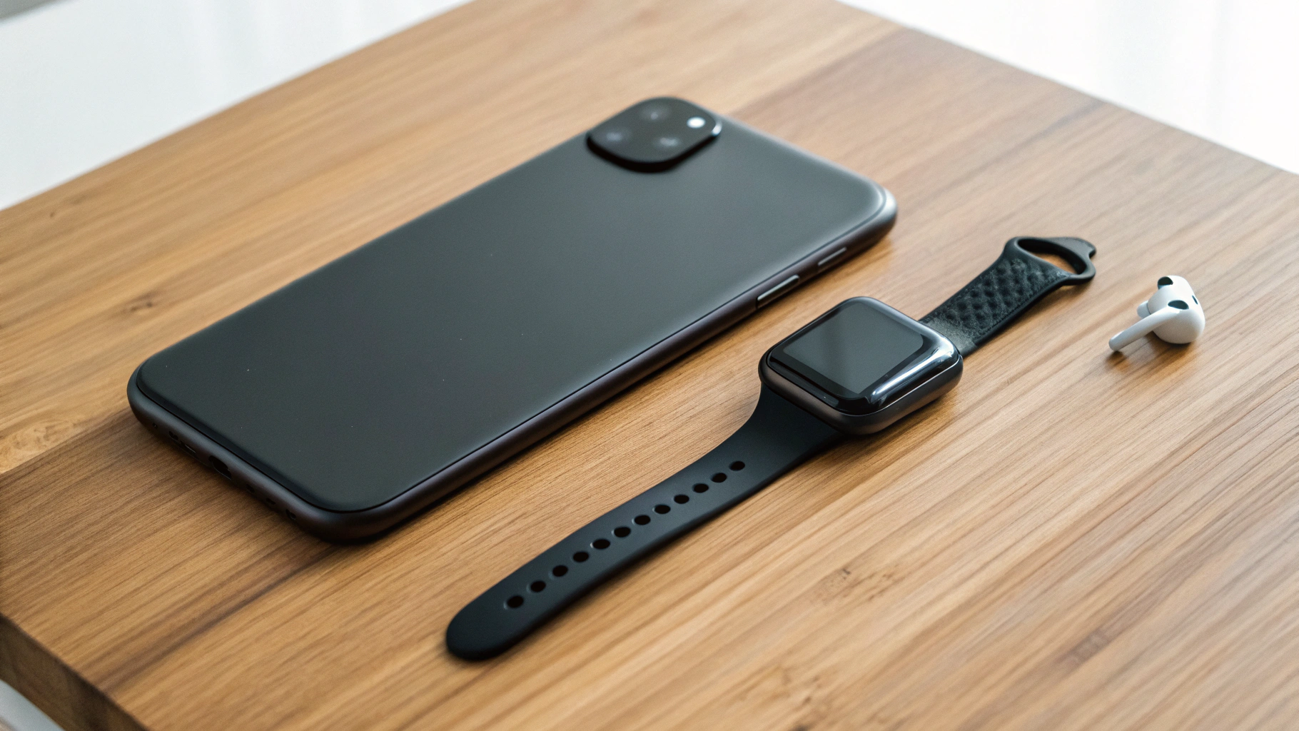 Связка смартфона Android 18 с умными часами и беспроводными наушниками