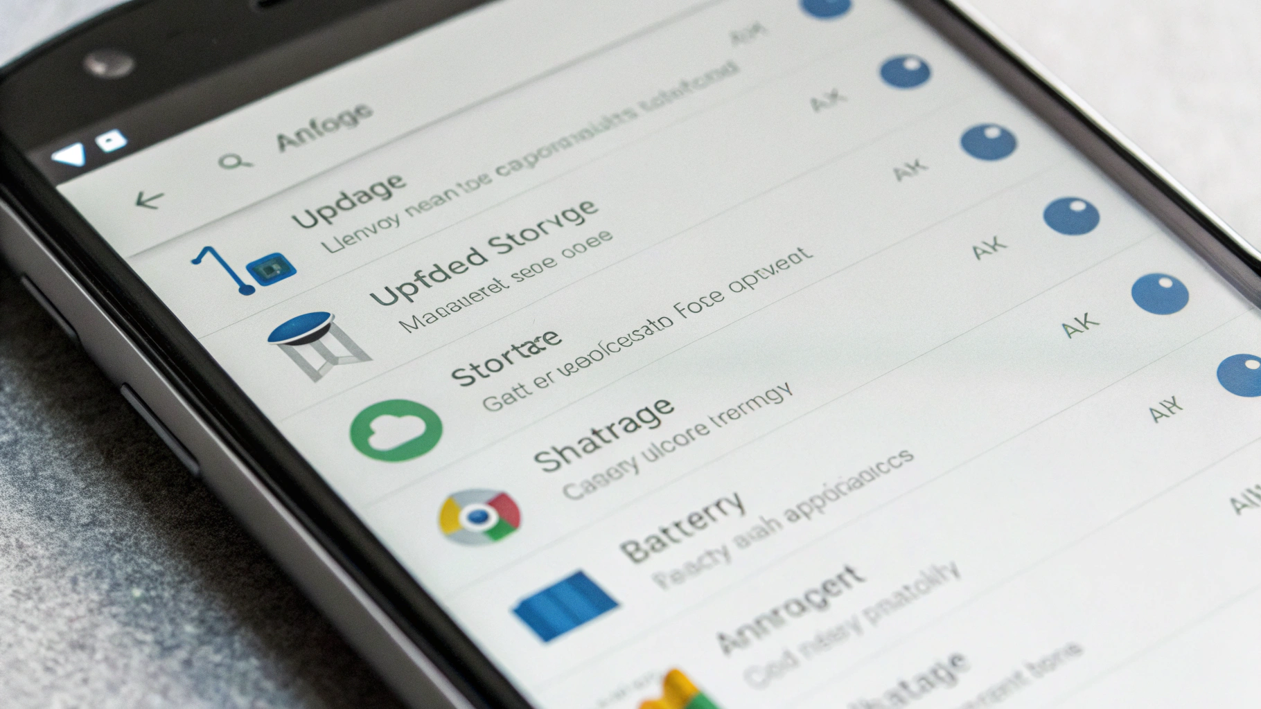 Характеристики Android‑смартфона с выделенными сроками обновлений, объёмом памяти и ёмкостью аккумулятора