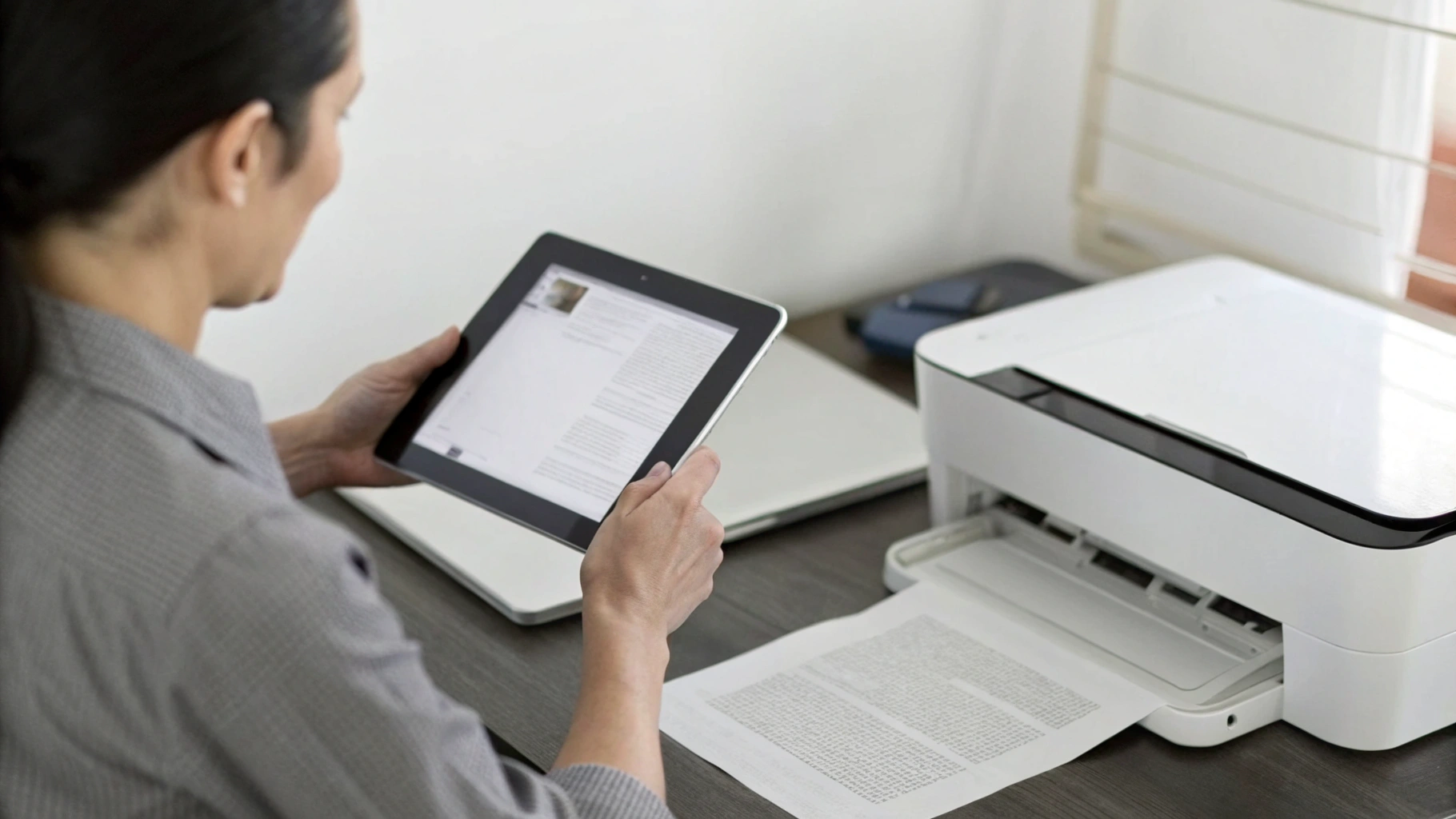 Печать документа с iPad по AirPrint на беспроводной принтер