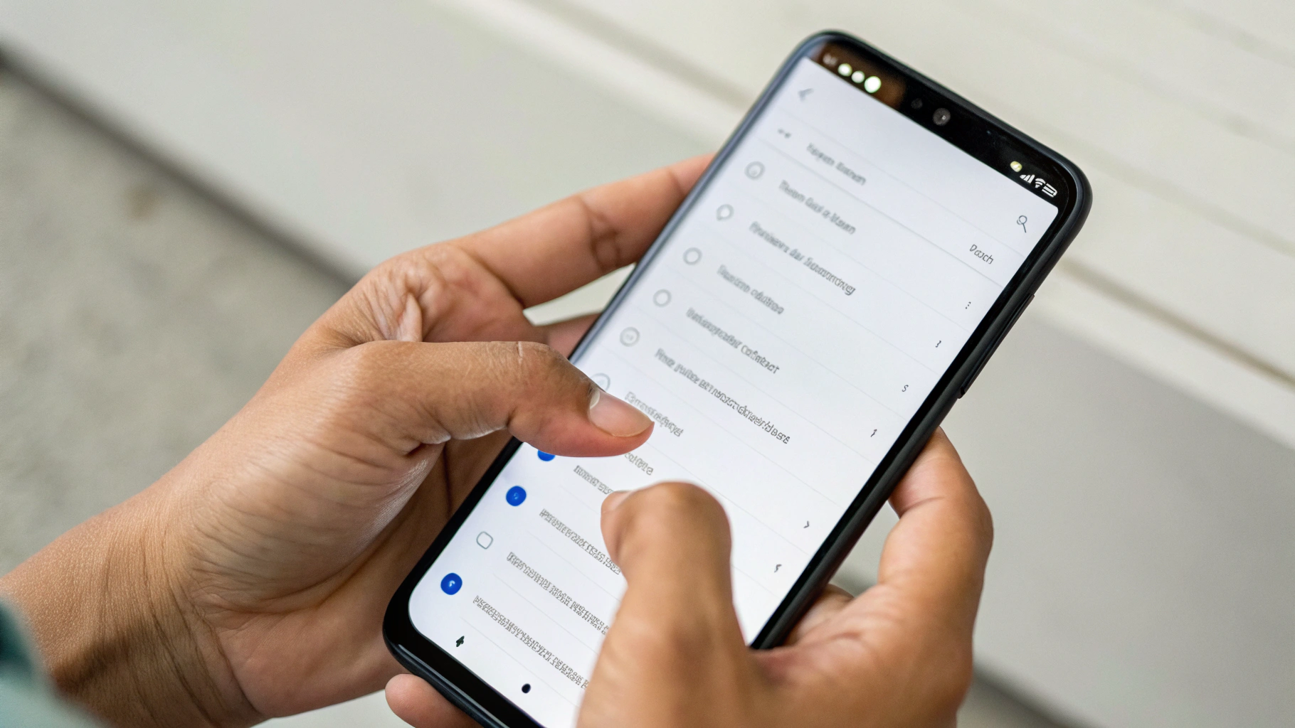 Пользователь отключает рекламные рекомендации в настройках Android‑смартфона