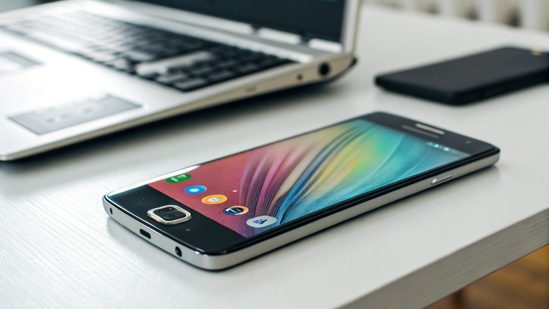 Бюджетный смартфон Samsung Galaxy A с AMOLED‑экраном и блоком камер крупным планом