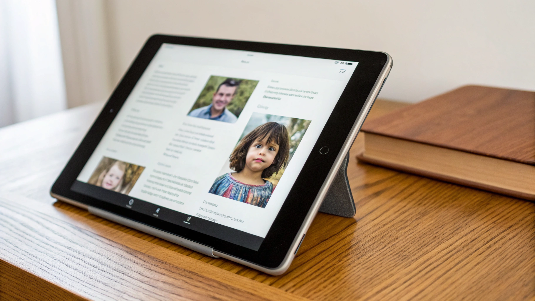 Планшет с разделенной семейной библиотекой для взрослых и детей