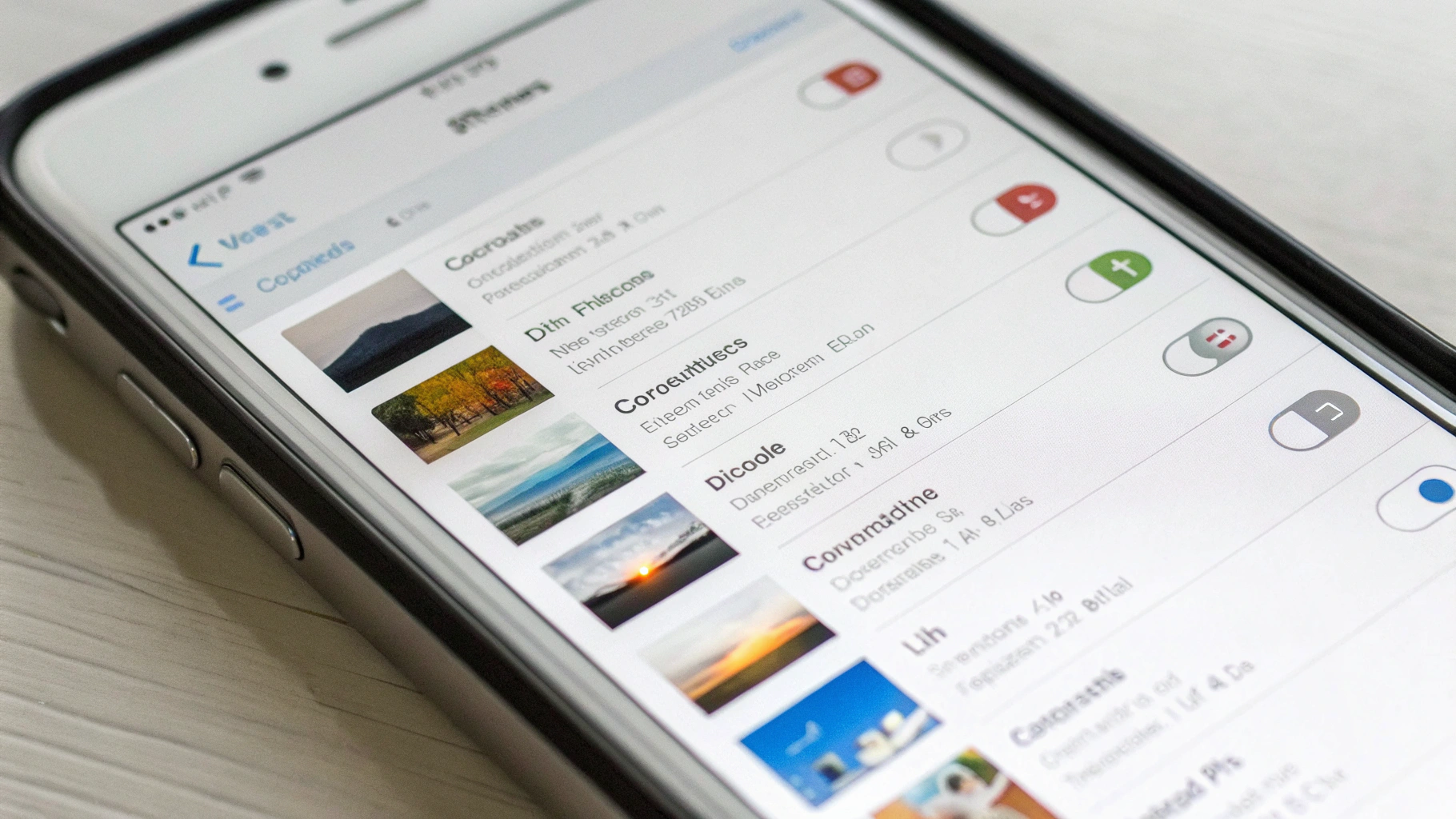 Работа с облачными папками и файлами на экране iPhone