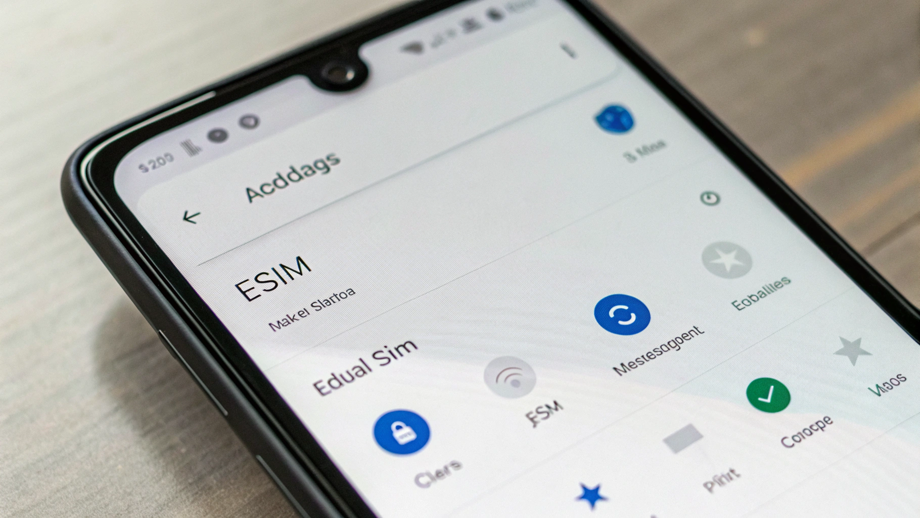 Настройки eSIM и двух номеров на экране Android‑смартфона