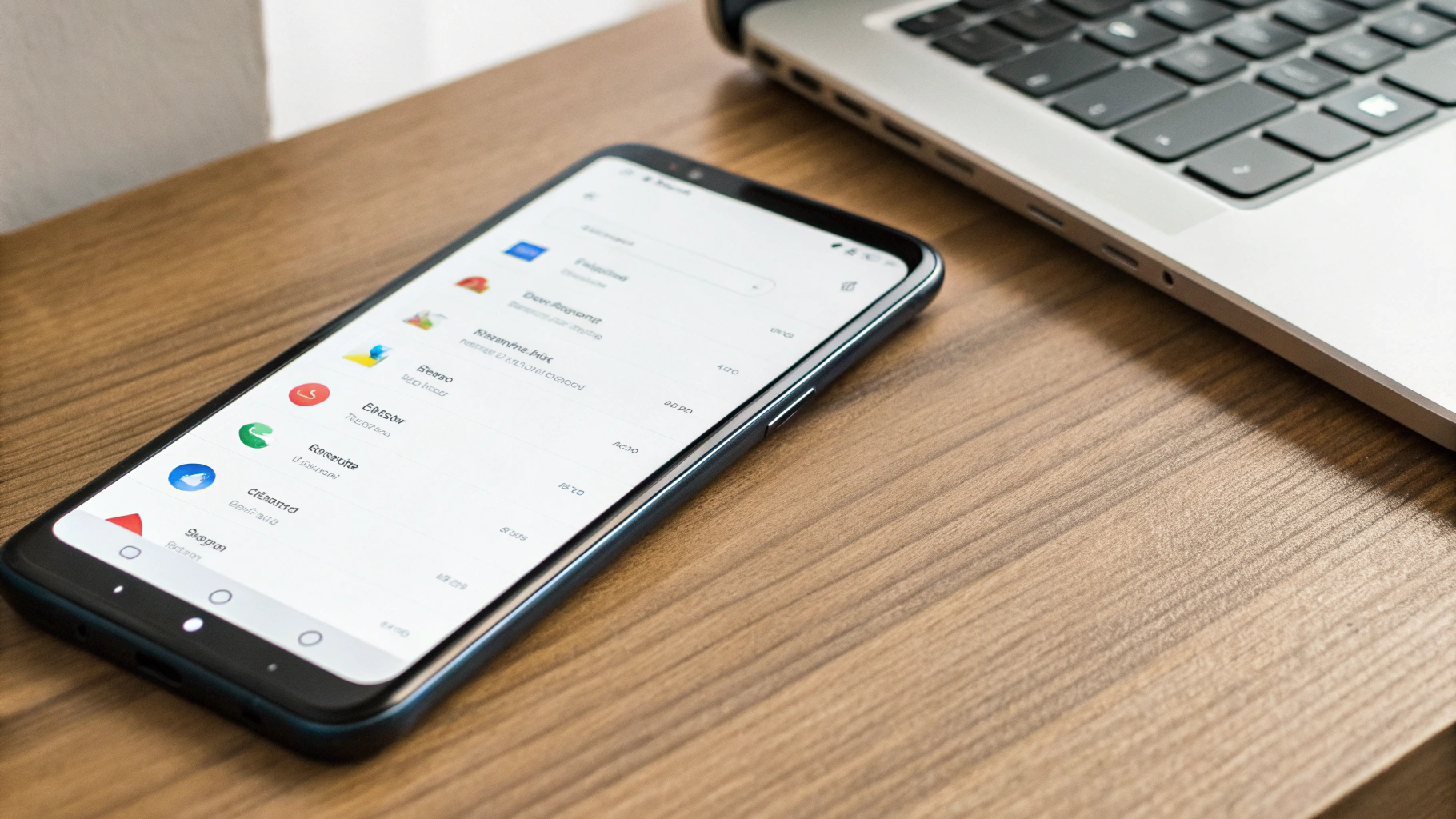 Файловый менеджер Android 18 с категориями файлов и индикаторами облачной синхронизации