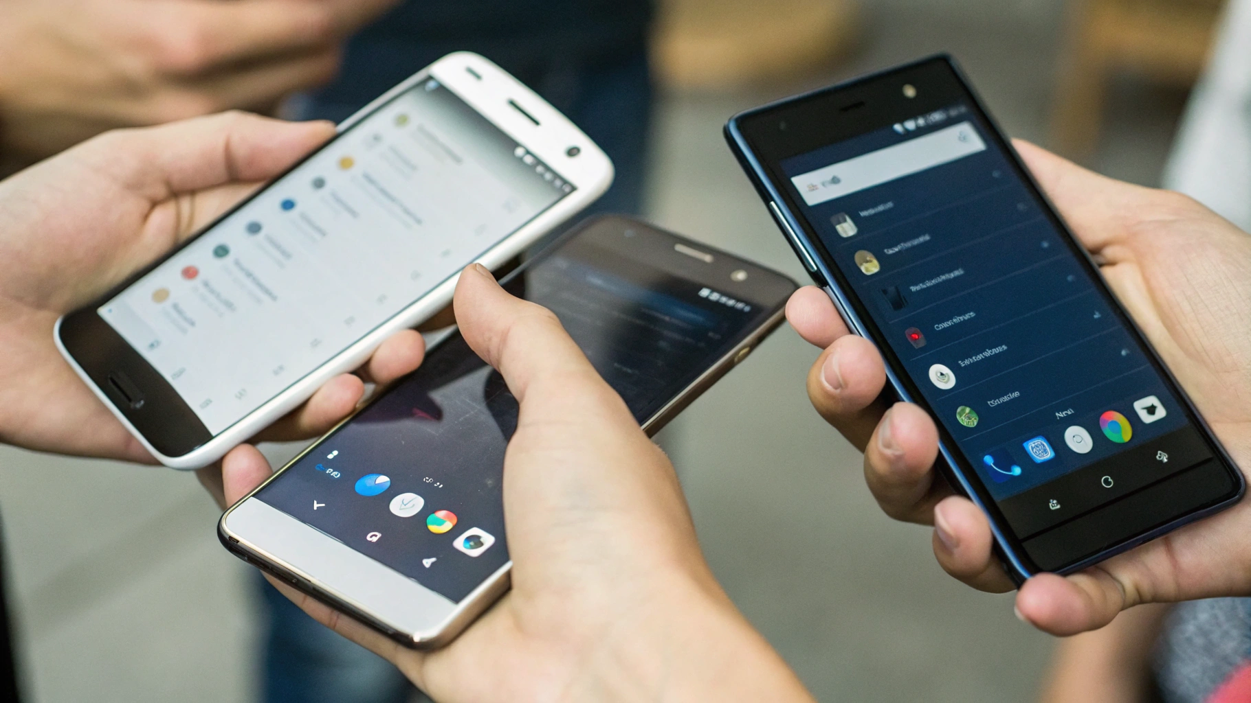 Сравнение настроек обновлений на нескольких Android‑смартфонах