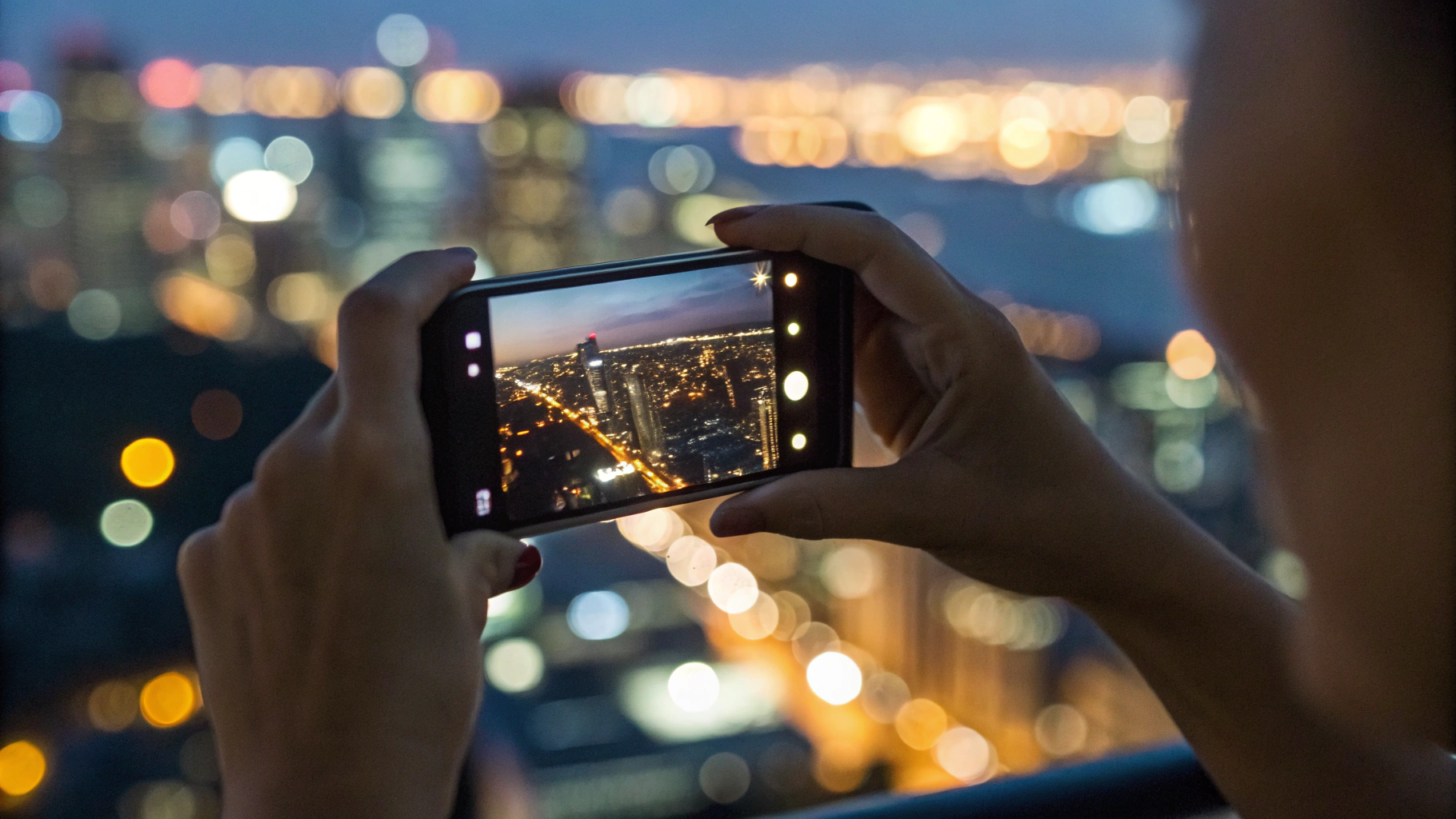 Съёмка ночного города на современный смартфон с продвинутым ночным режимом