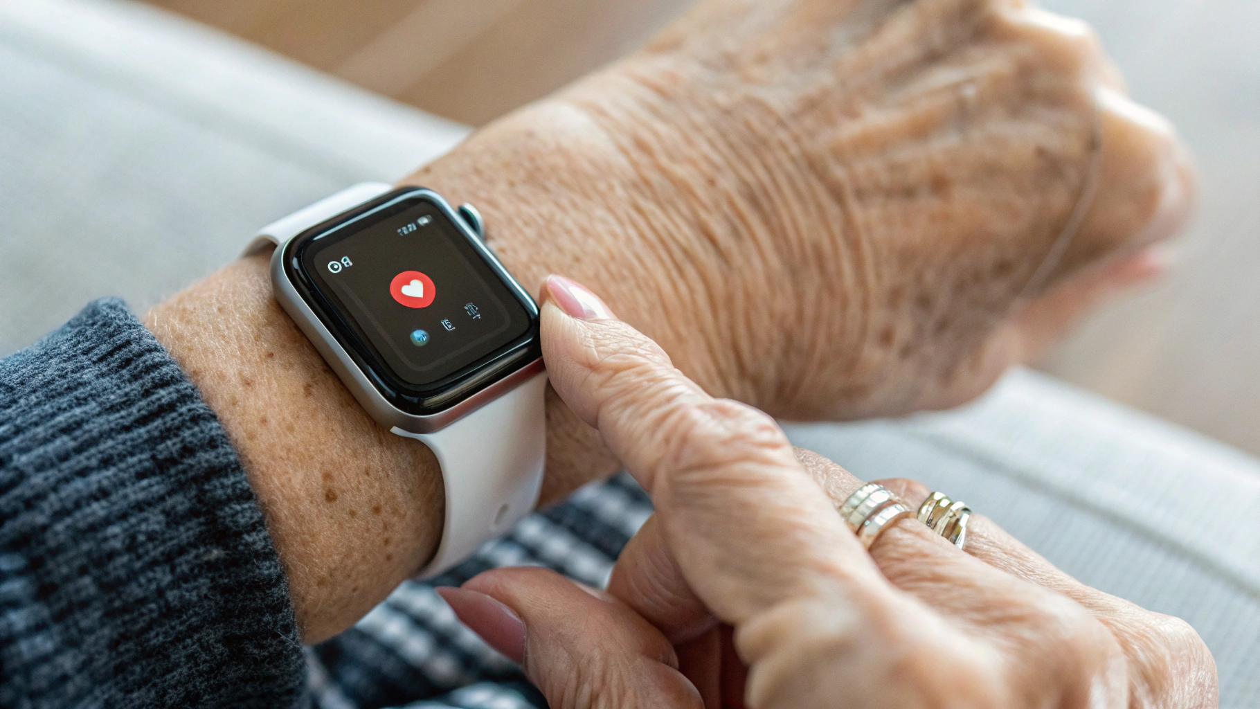 Бюджетные смарт-часы на запястье у родителя с крупным текстом уведомления