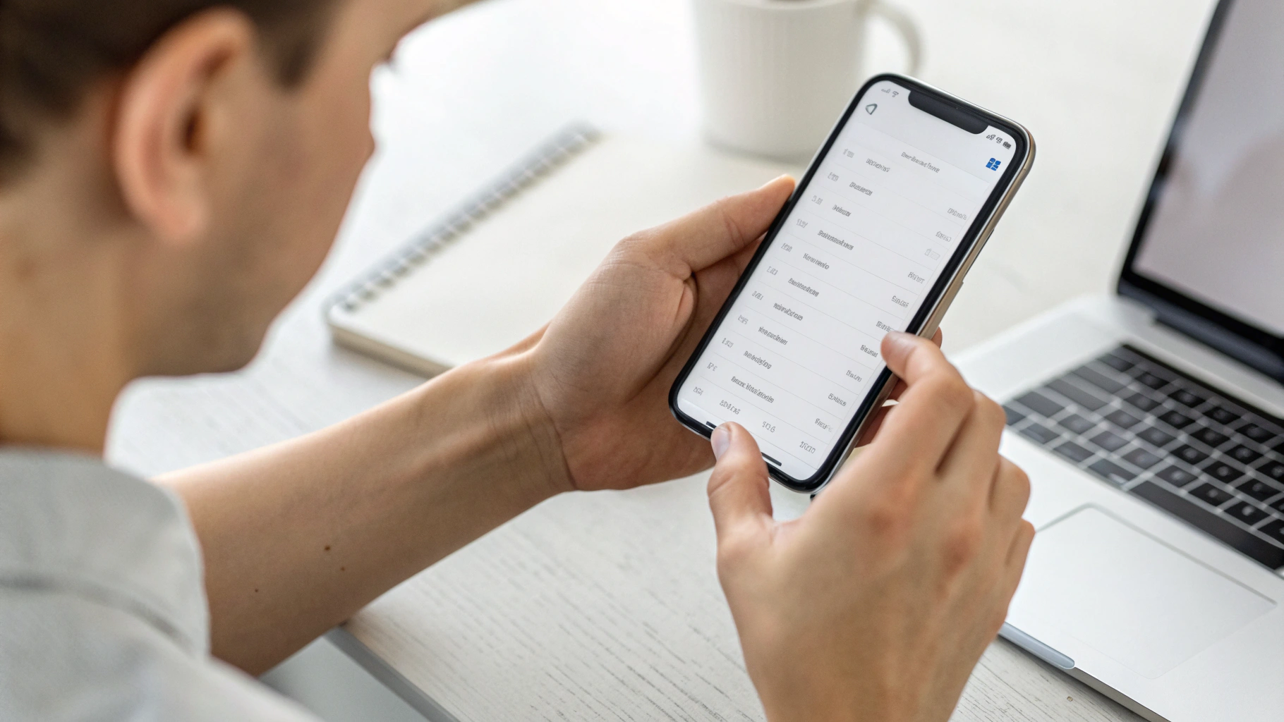 Пользователь настраивает уведомления о доставке посылок на смартфоне