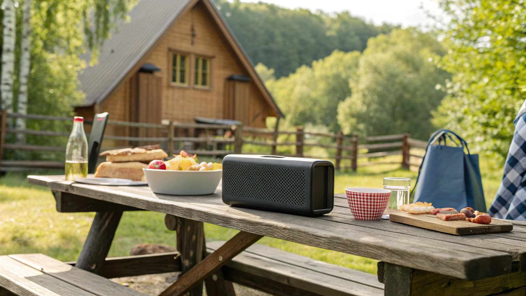 Bluetooth‑колонка на даче на столе на улице: важны громкость, автономность и защита