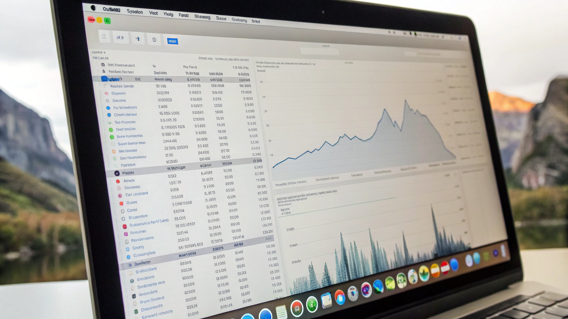 Окно «Мониторинг системы» macOS с вкладками ЦП и Память