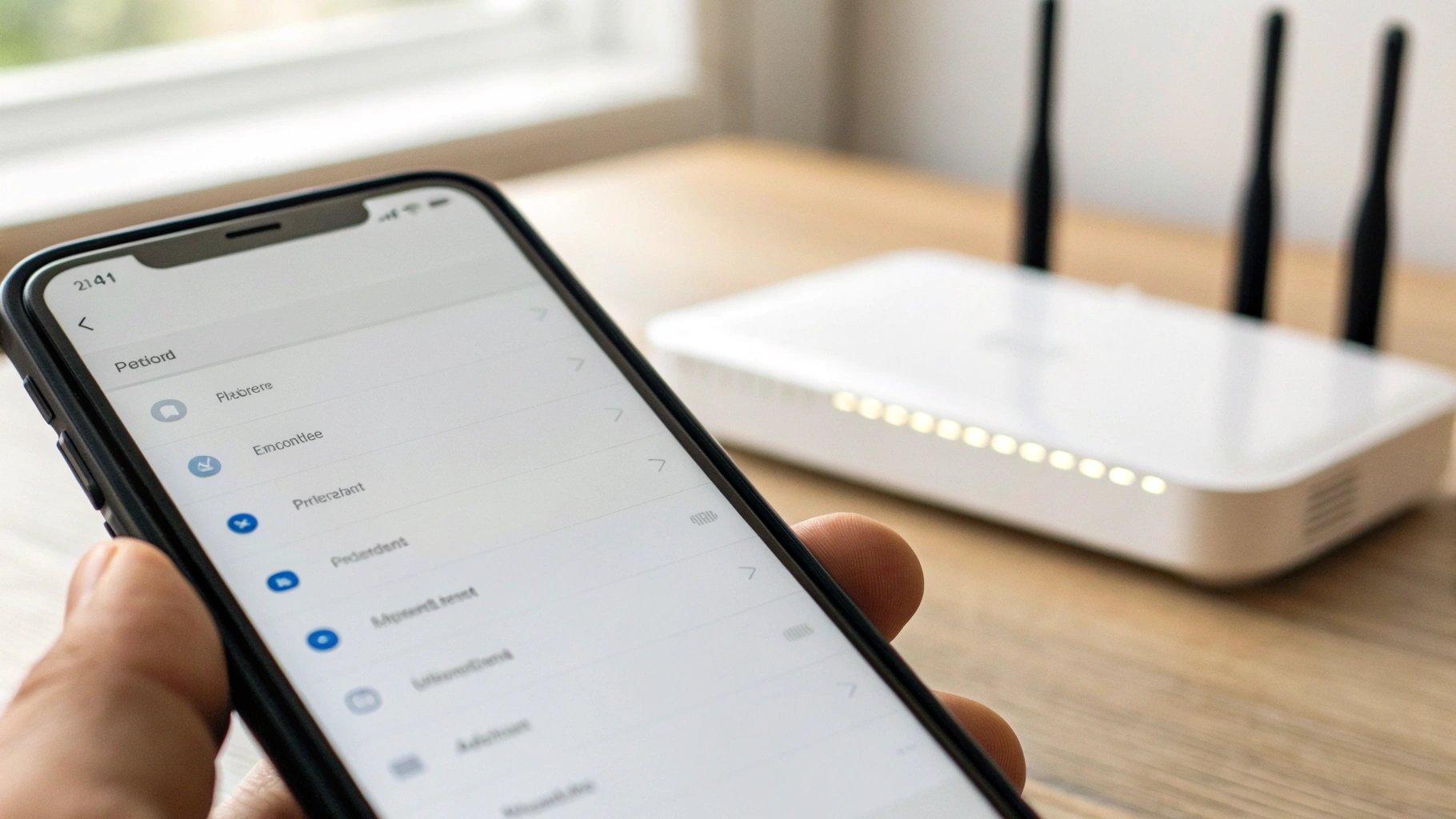Экран Wi‑Fi с опцией «Забыть сеть» для переподключения к новому роутеру
