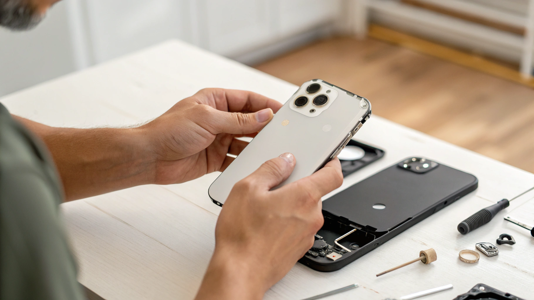 Проверка влияния чехла и магнитной накладки на качество приёма