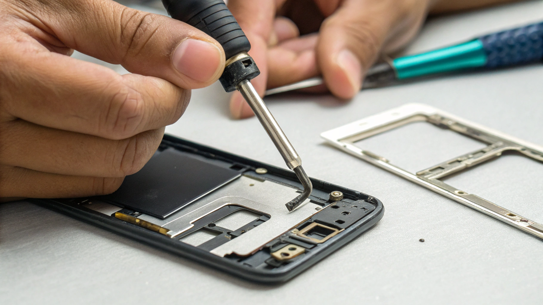 Осмотр лотка SIM и уплотнителя: проверяем плотность посадки и целостность