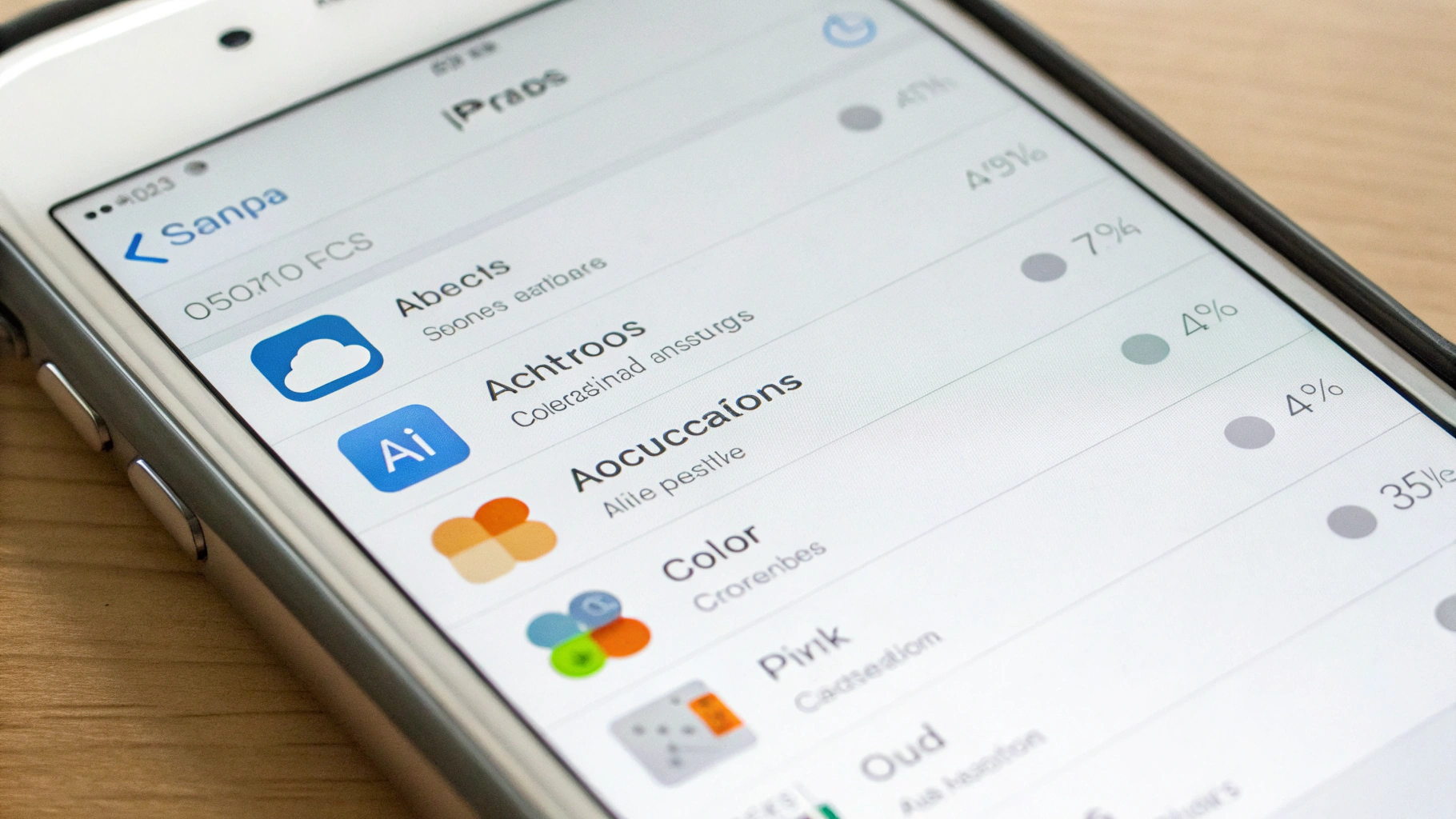 Экран «Управление хранилищем iCloud» с резервными копиями и данными