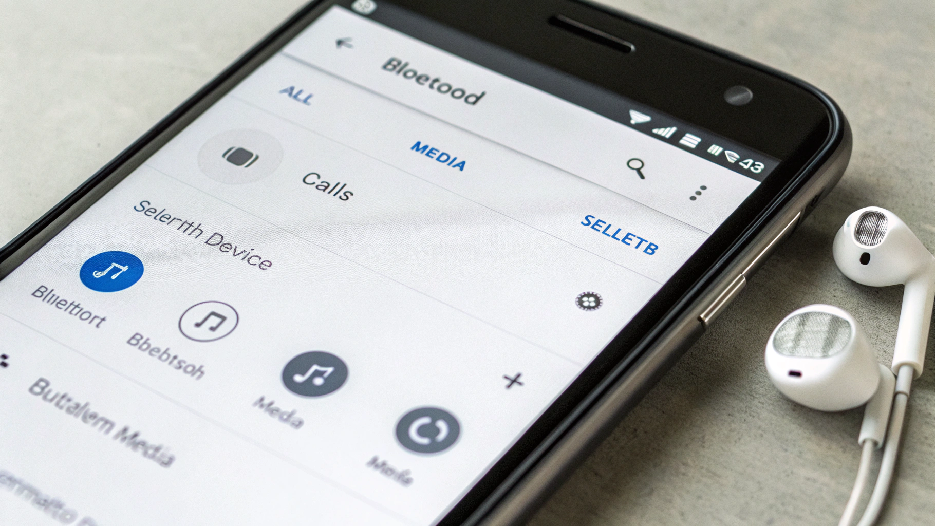 Настройки Bluetooth на Android с выбранными AirPods и включёнными переключателями для звонков и медиа