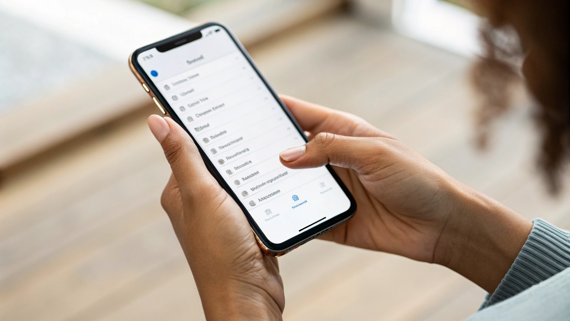 Экран смартфона со сбросом сетевых настроек для восстановления Bluetooth
