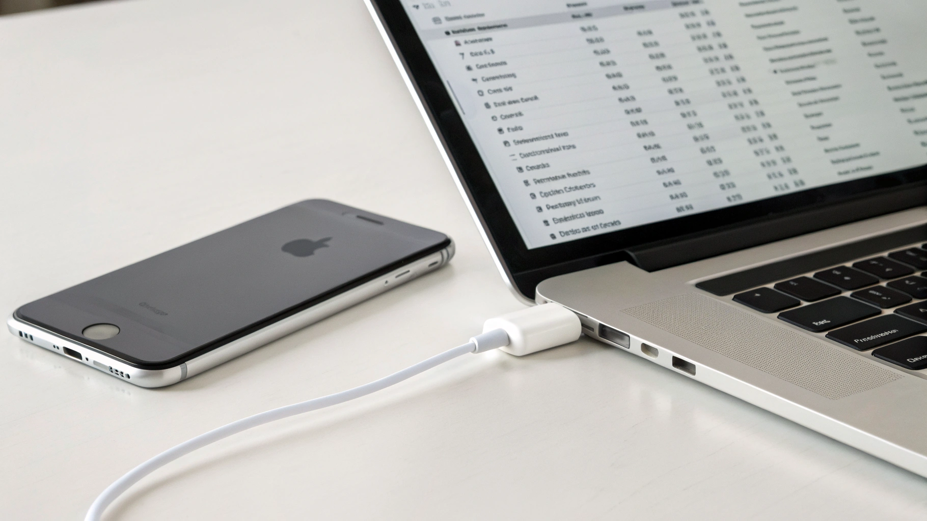 Проверка подключения iPhone в «Отчёте о системе» macOS в разделе USB