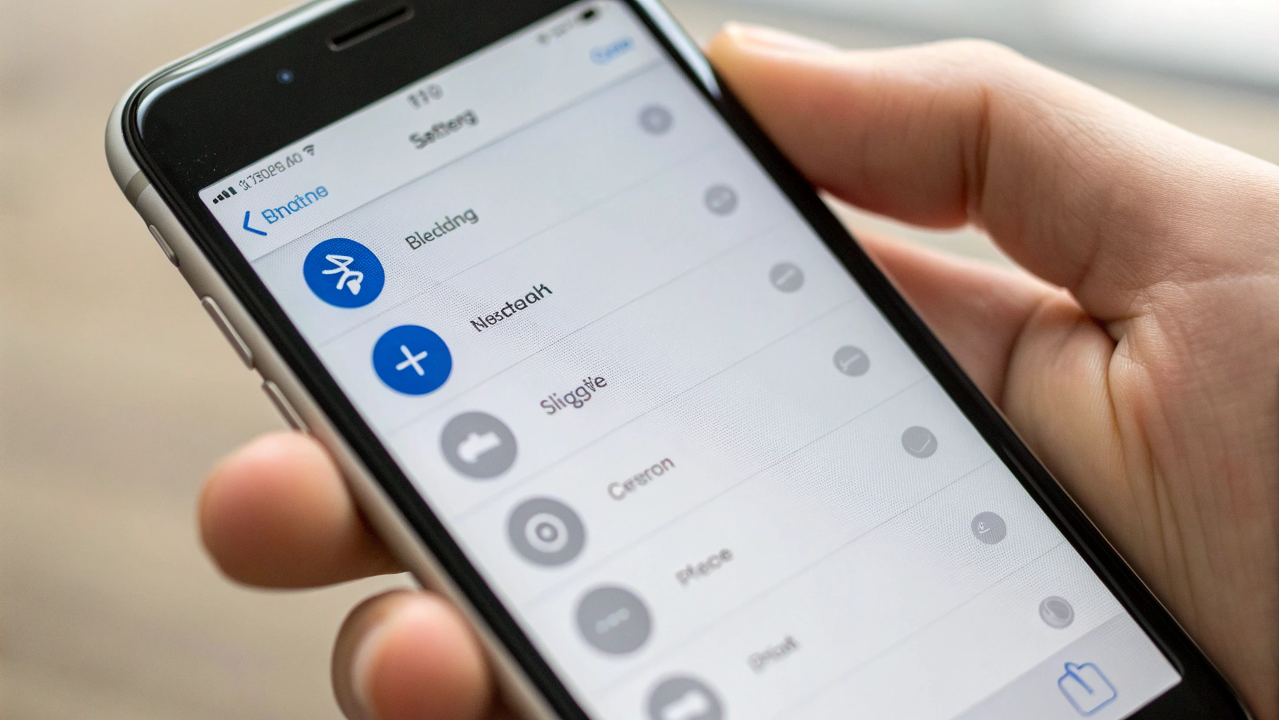 Включение Bluetooth в настройках iPhone перед повторным подключением наушников