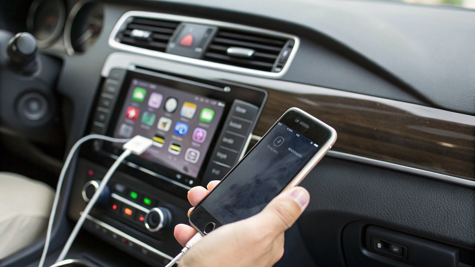 Сопряжение iPhone с автомобилем для беспроводного Apple CarPlay