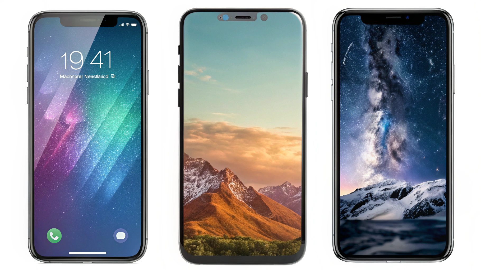 Сравнение размеров экранов базовой, Plus и Ultra моделей Galaxy