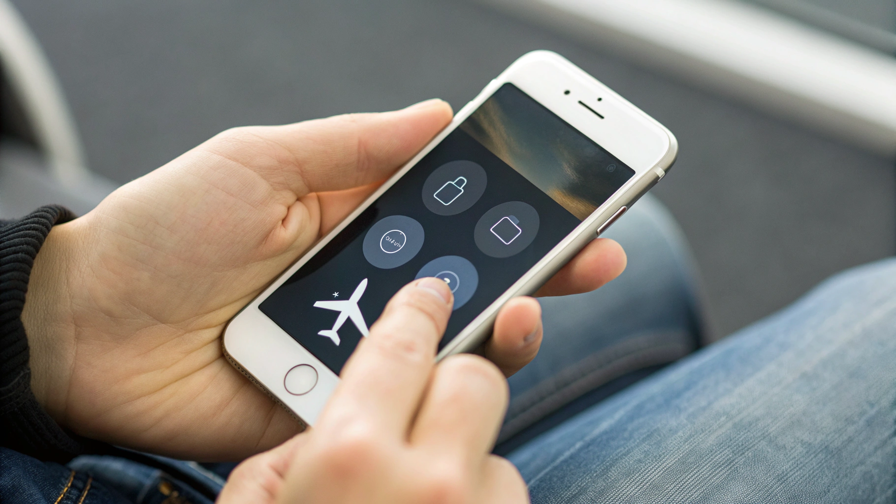 Проверка режима полёта и перезагрузка iPhone для восстановления связи