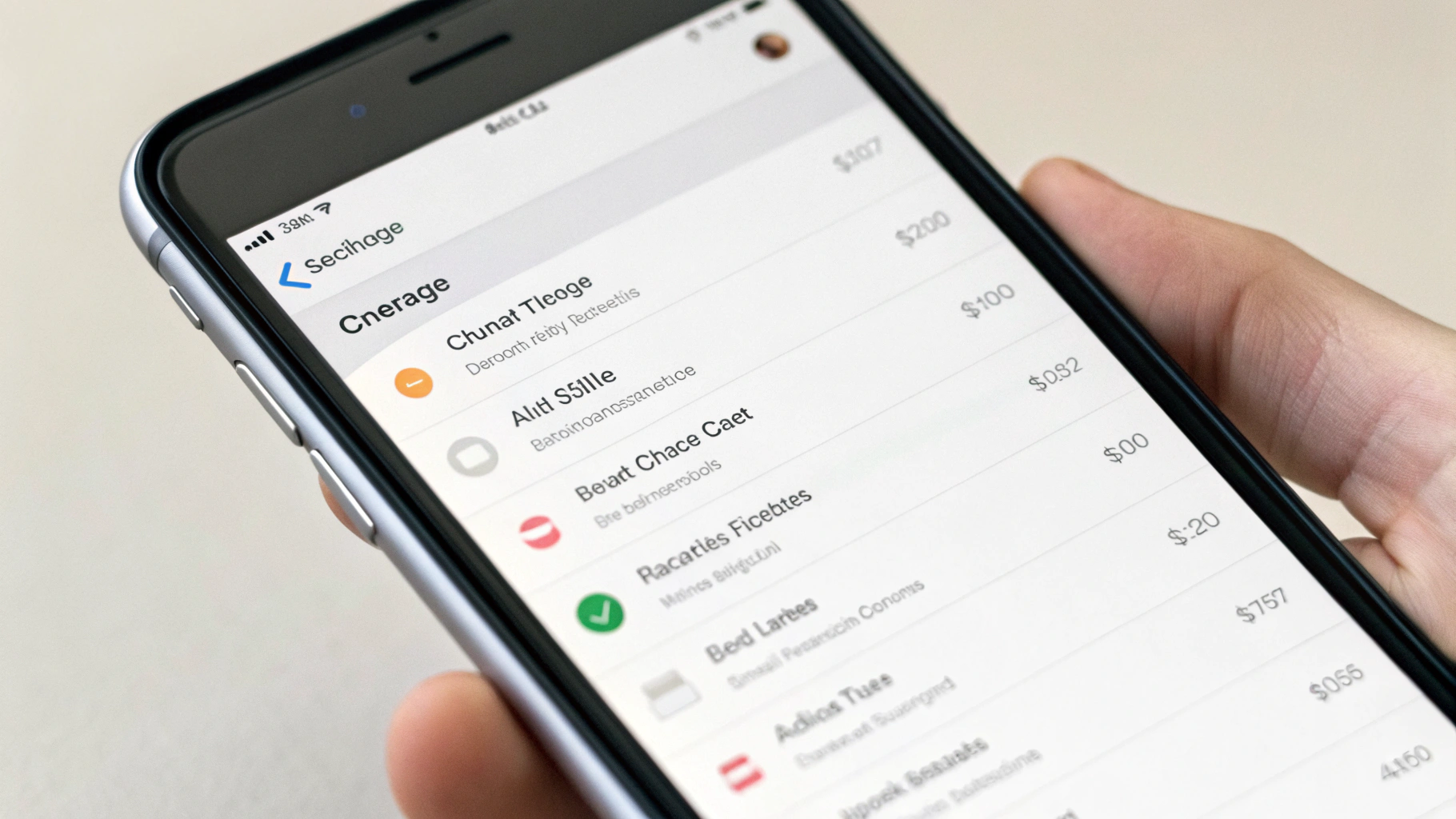 Список операций в банковском приложении с повторяющимся списанием