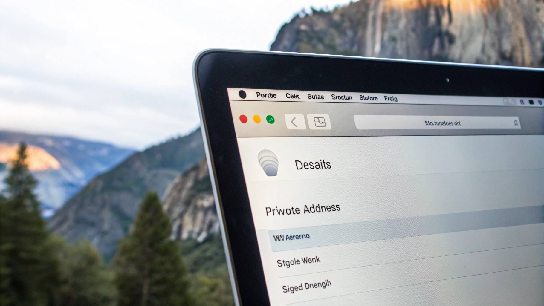 Детали Wi‑Fi сети в macOS с переключателем приватного адреса