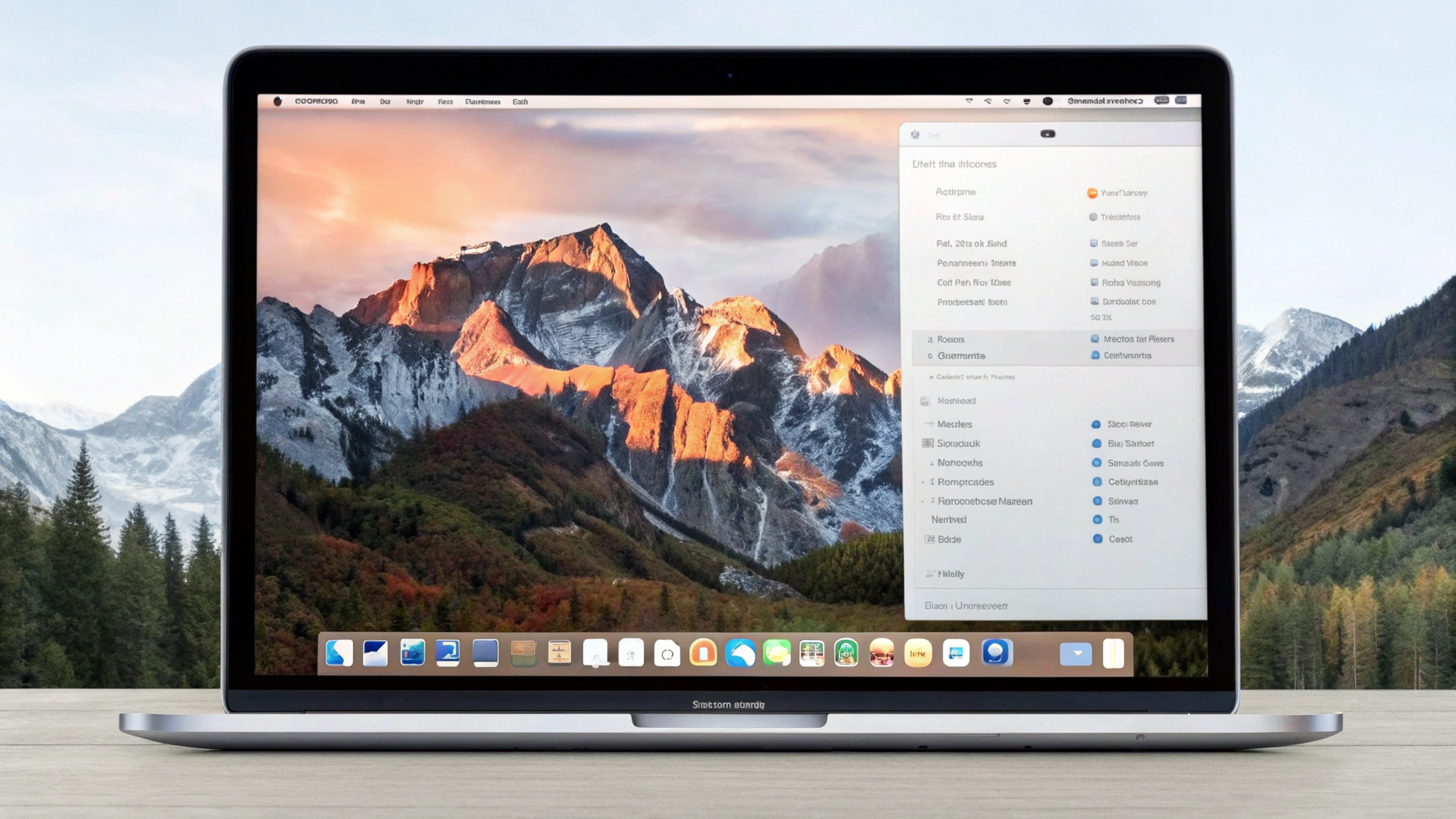 Окно «Об этом Mac» с моделью MacBook и типом чипа