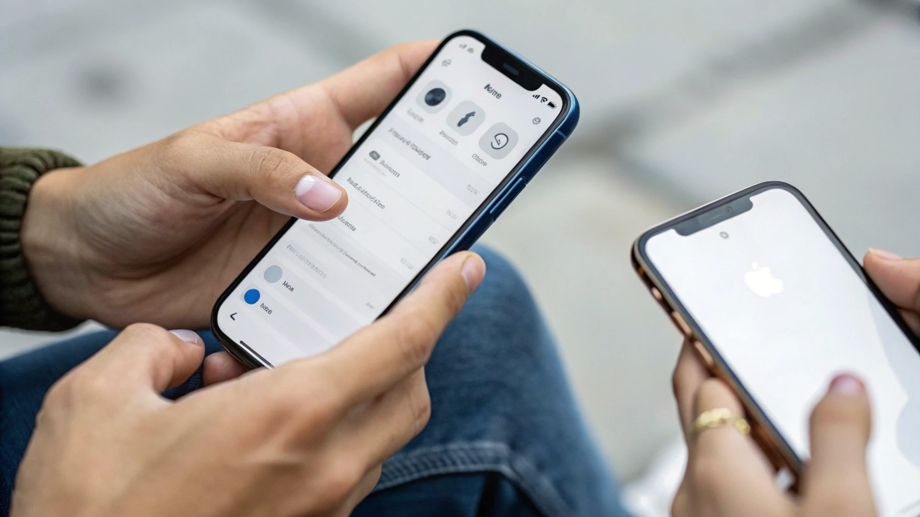 Экран iPhone с пунктом «Добавить eSIM» и переносом с другого iPhone