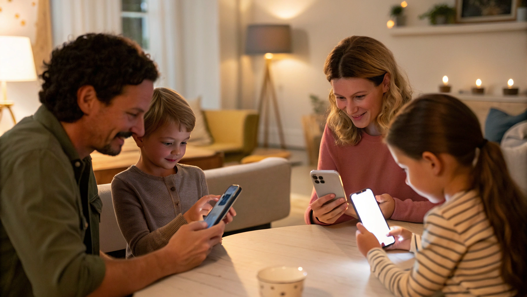 Семья настраивает обмен геопозицией в «Локаторе» на iPhone